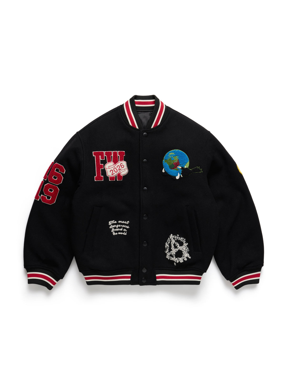 Denim Tears Bobby Huey Reversible Varsity Jacket Black