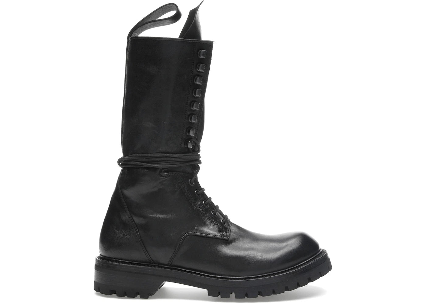 Rick Owens Army Laced Boot Black