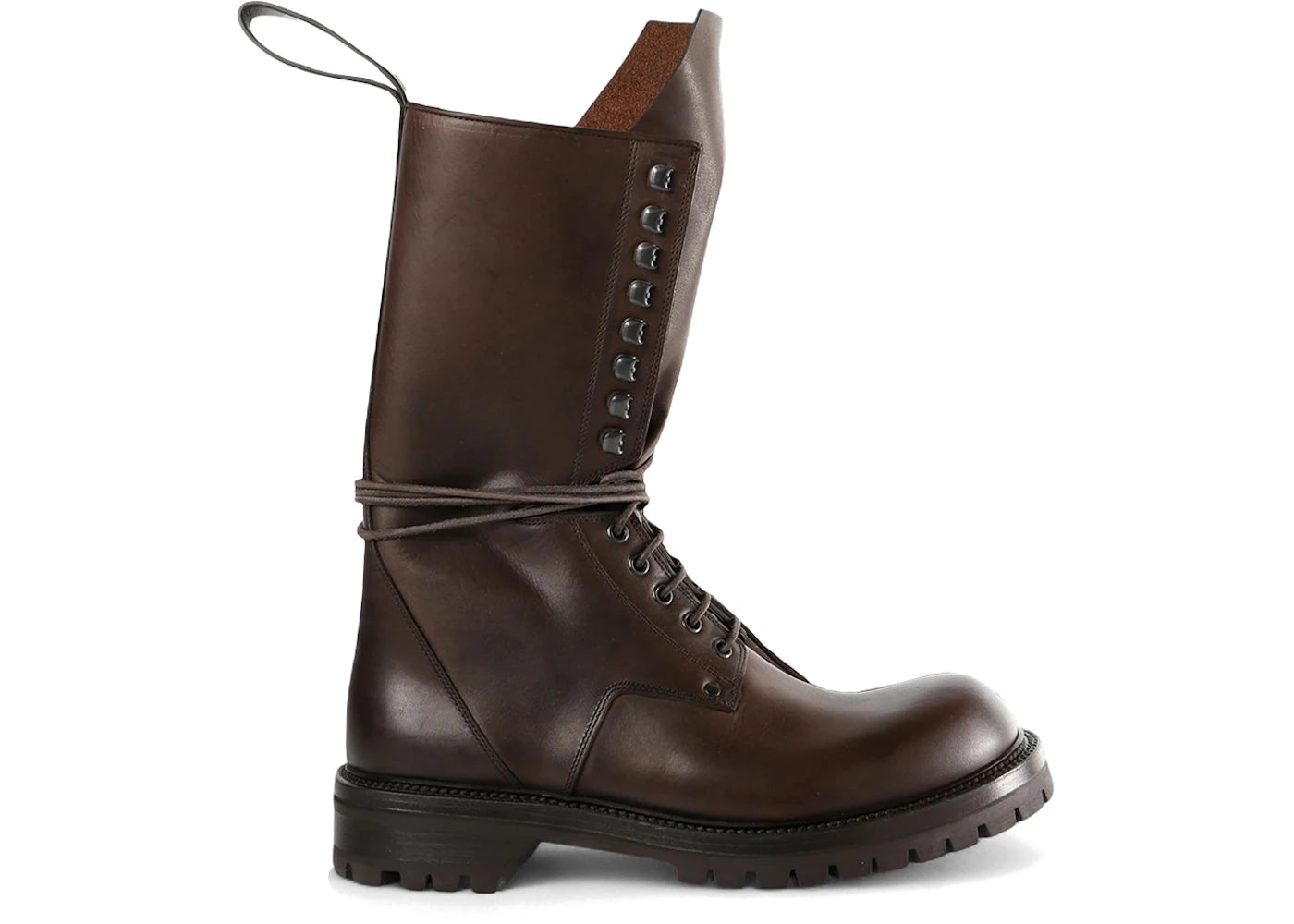 Rick Owens Stivali Army Laced Boot Brown