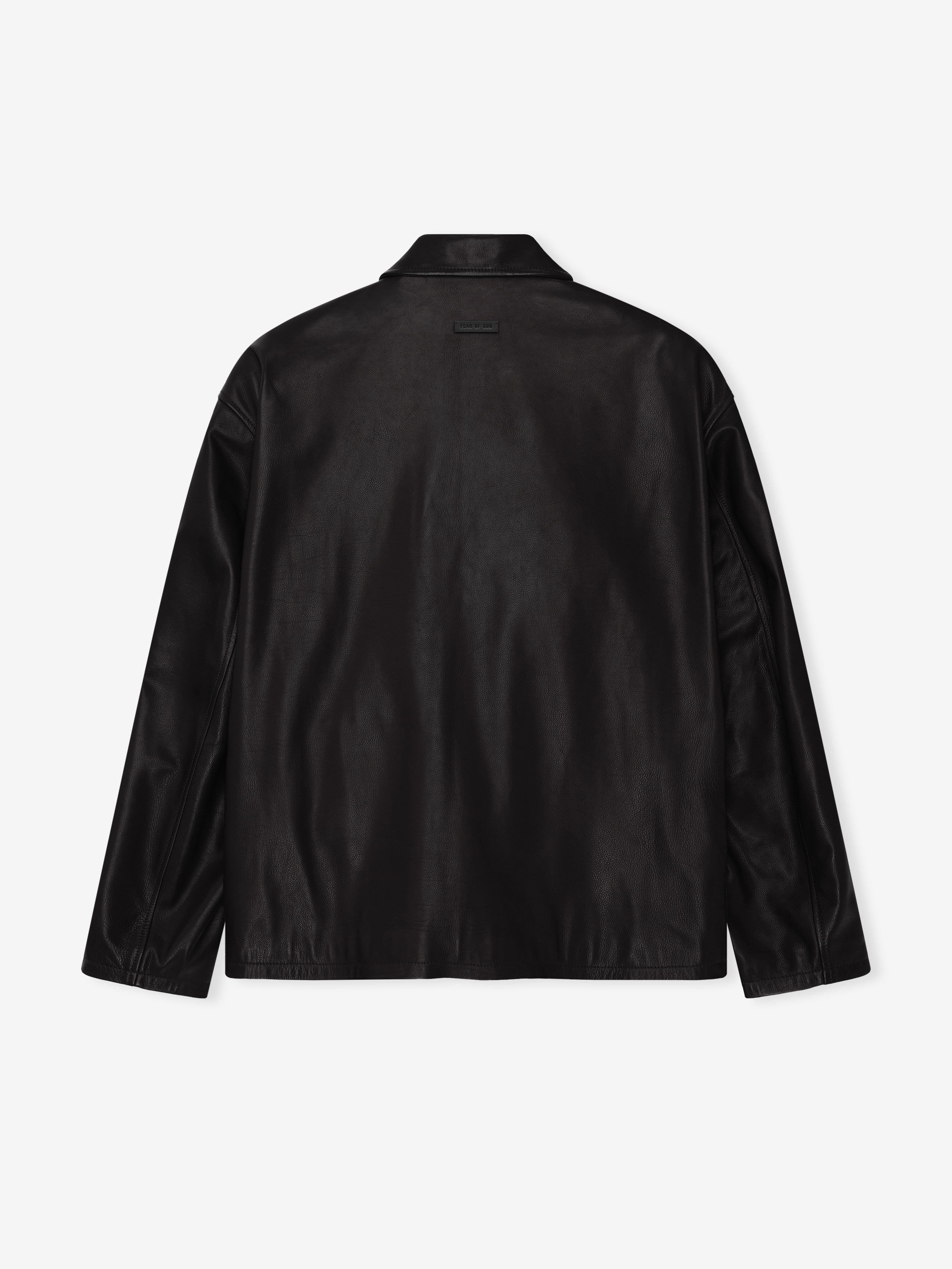 Essentials Leather Rider Jacket Black