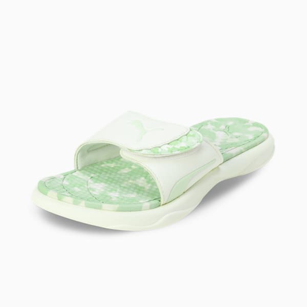 Royalcat Comfort Softride Daze Women'S Slides Warm White-Cool Cucumber-Green Illusion