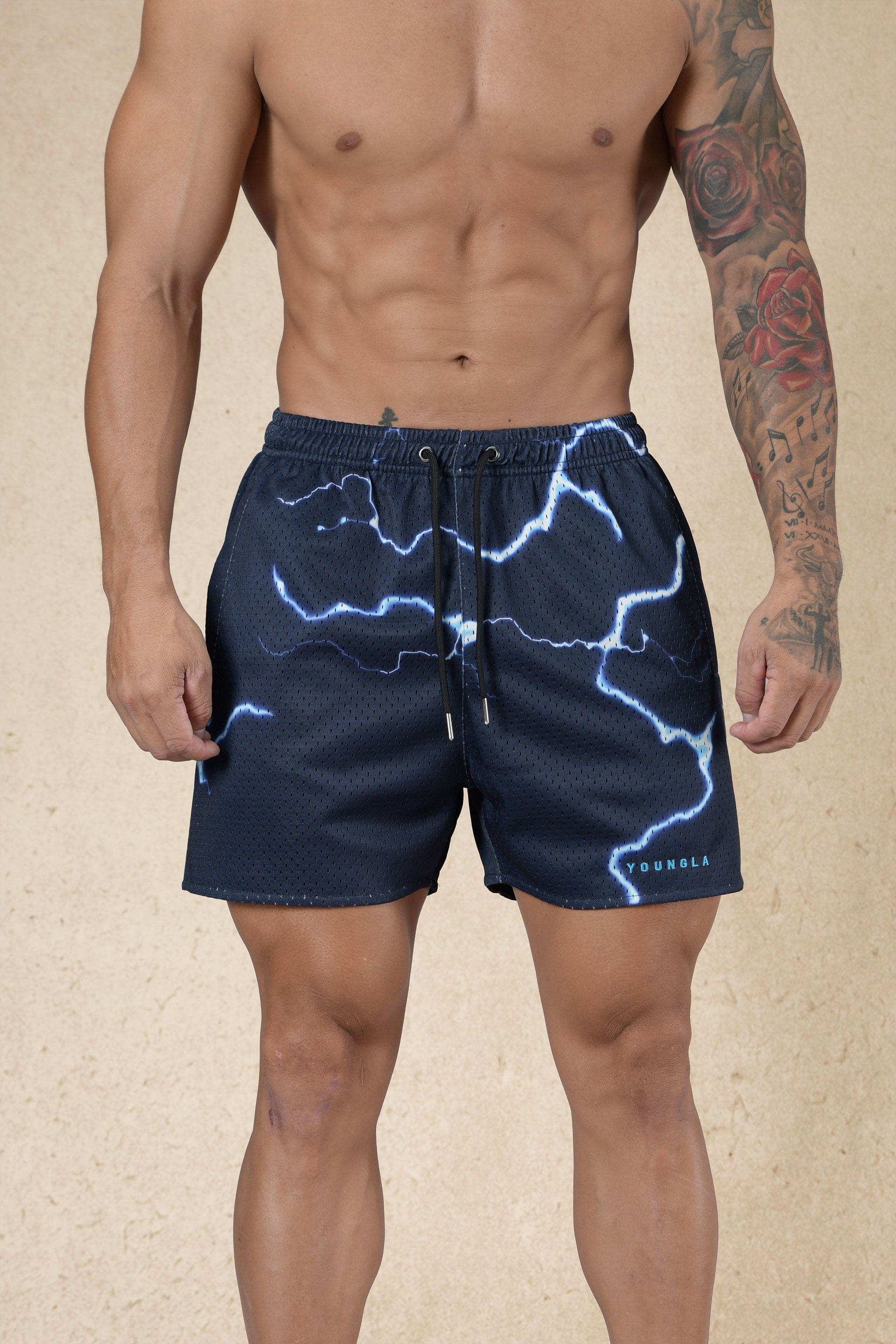 YoungLA 135 House Party Shorts Midnight Lightning
