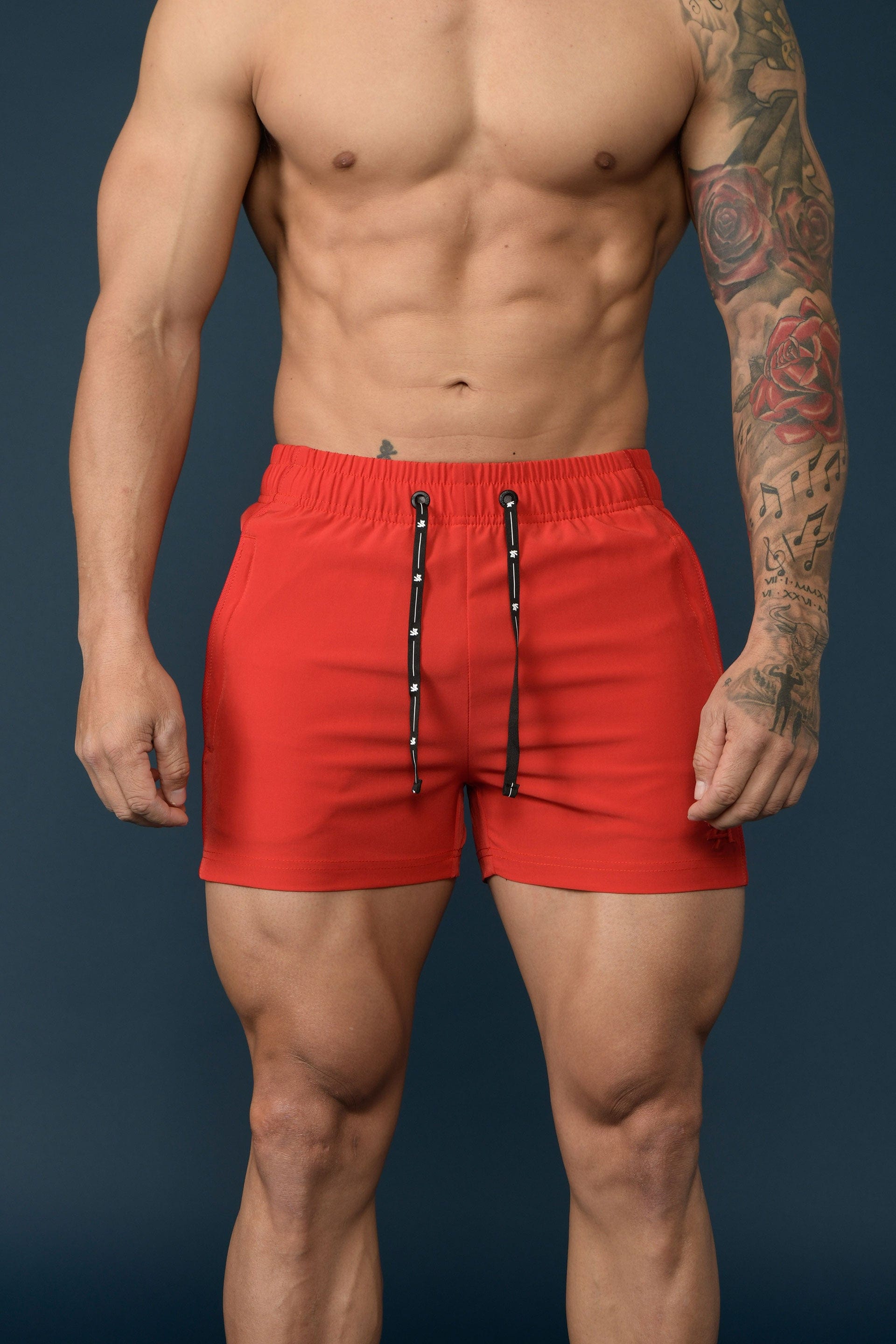 YoungLA 101 Bodybuilding Short Shorts Red