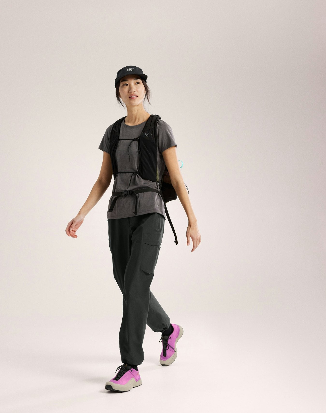 Arc'teryx Taema Crew Neck Shirt SS Women's - Black Heather