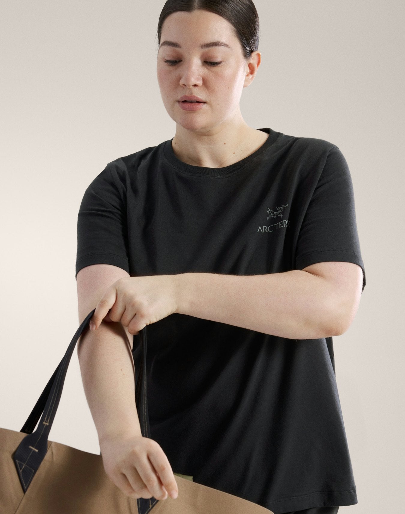 Arc'teryx Kragg SL Cotton Emblem Crew Shirt SS Women's - Black
