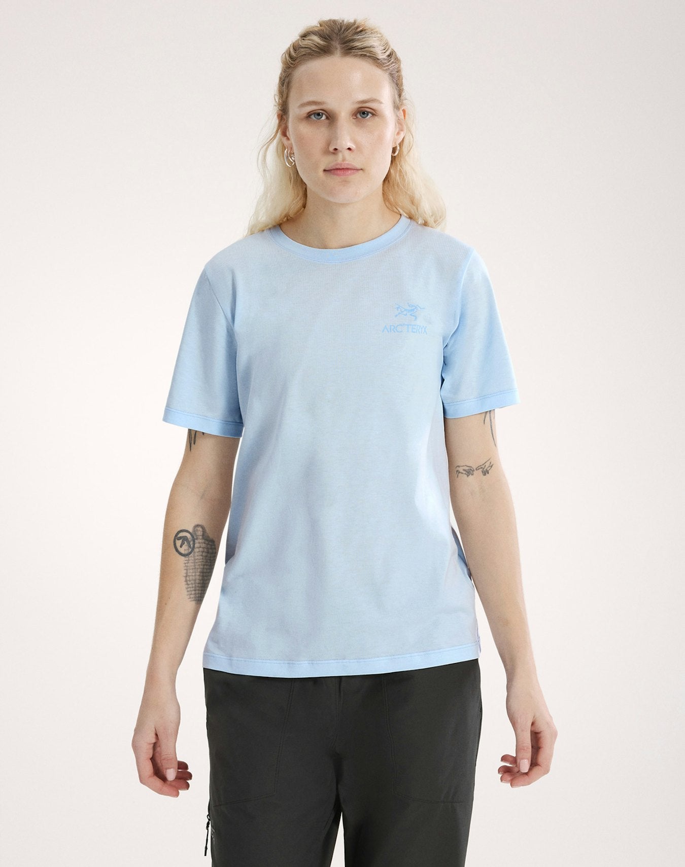Arc'teryx Kragg SL Cotton Emblem Crew Shirt SS Women's - Alpine Blue