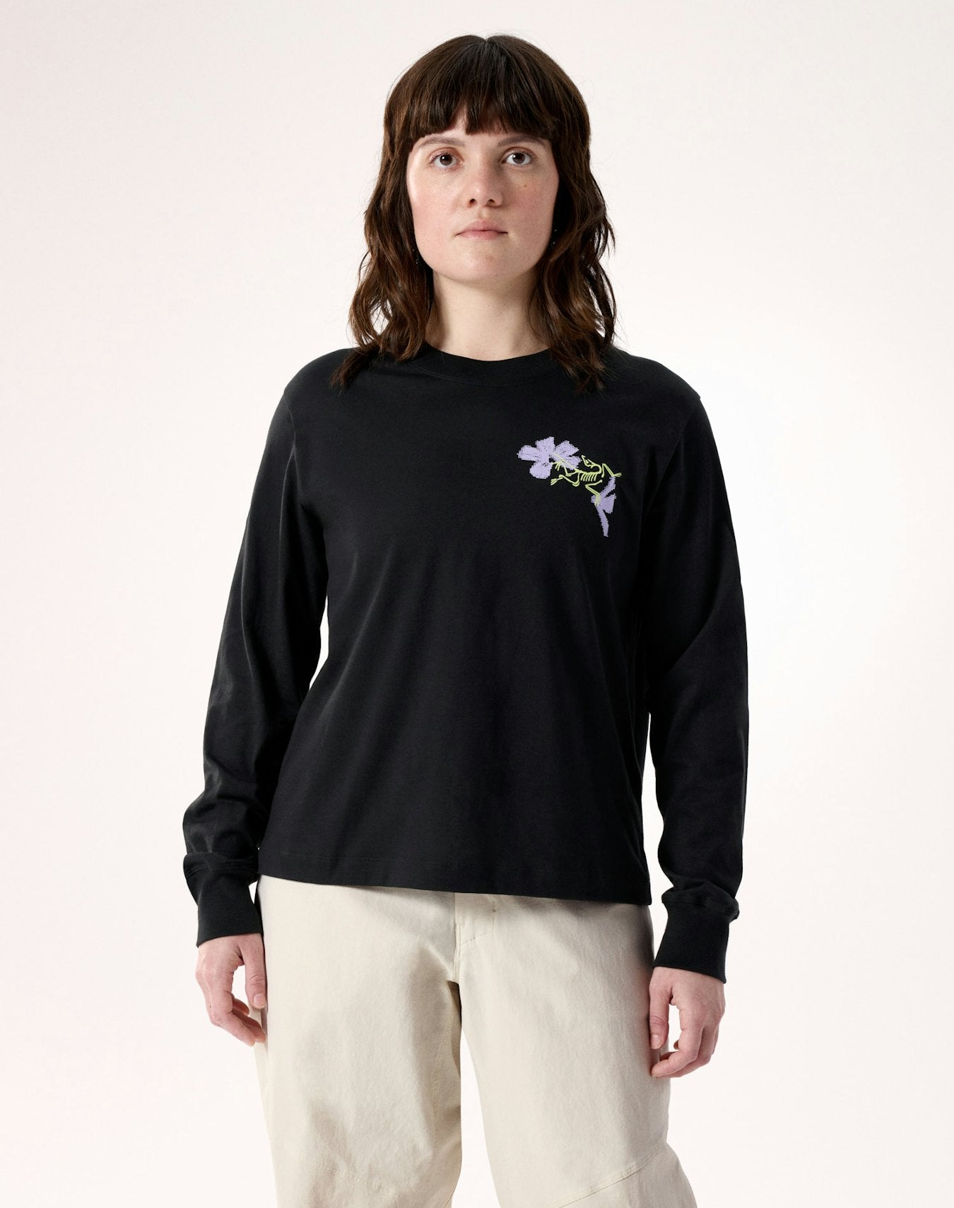 Arc'teryx Kragg SL Cotton Bloom Crew Shirt LS Women's - Black