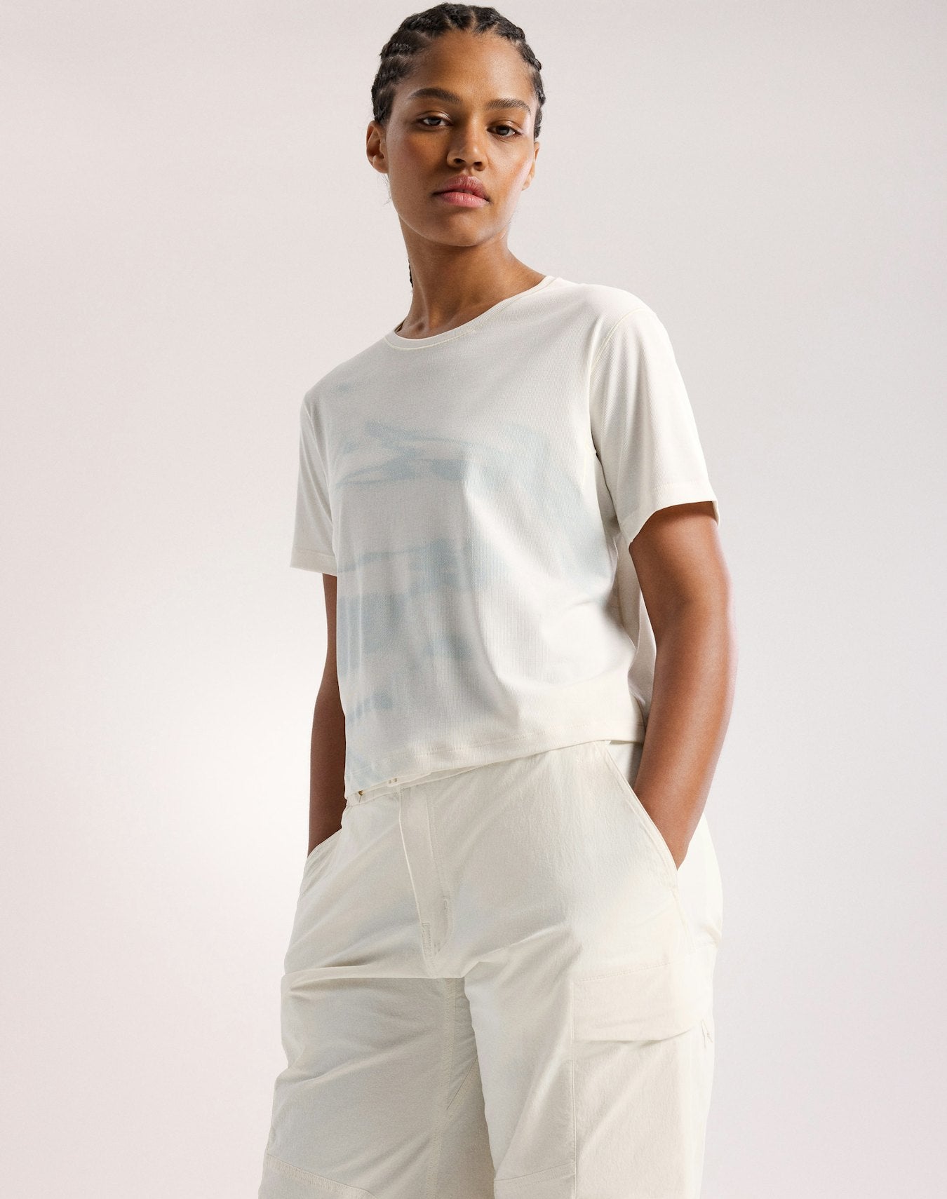 Arc'teryx Sunna Speed Bird Crop Shirt Women's - Arctic Silk