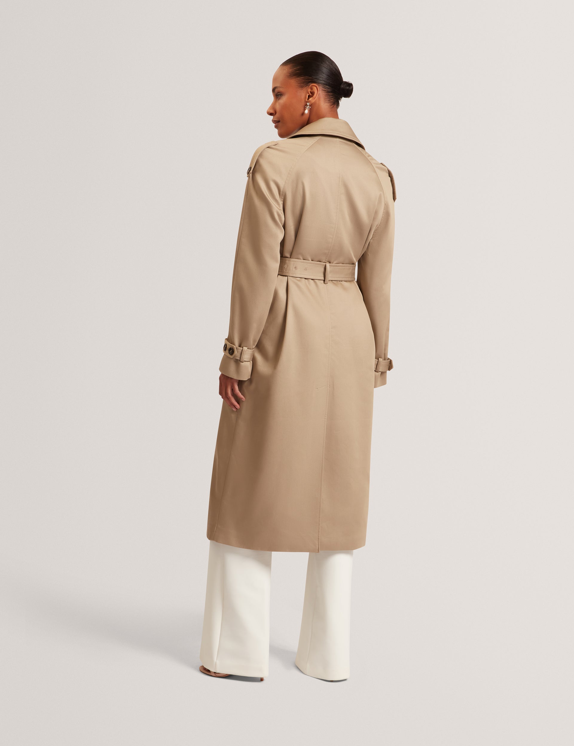 Ted Baker Kinmo Belted Cotton Midi Trench Coat Women's
