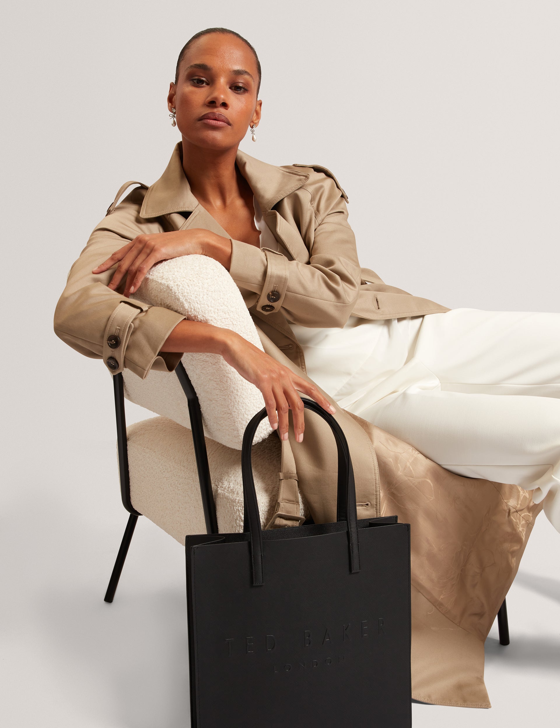 Ted Baker Kinmo Belted Cotton Midi Trench Coat Women's