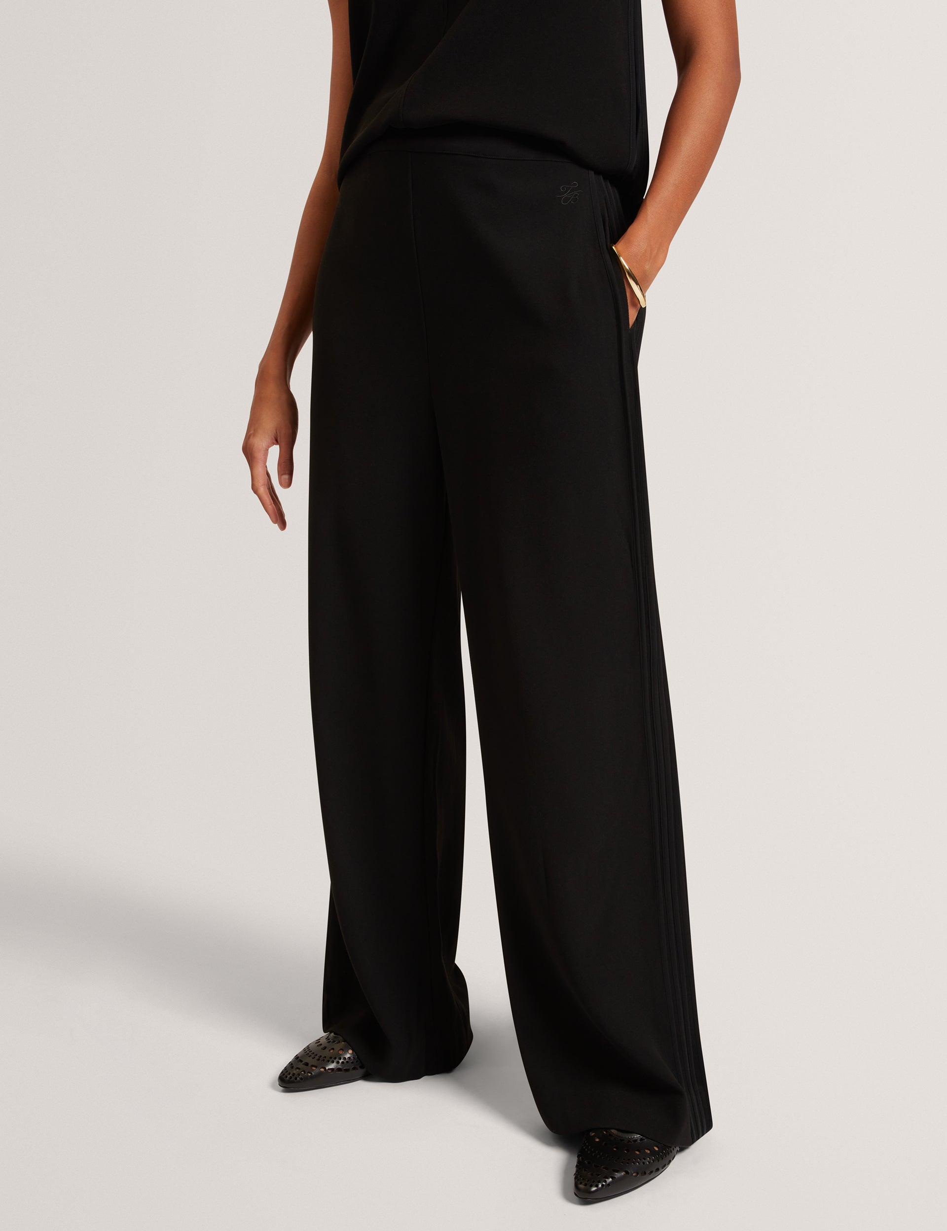 Ted Baker Gorjja Piping Detail Wide Leg Trousers Women's