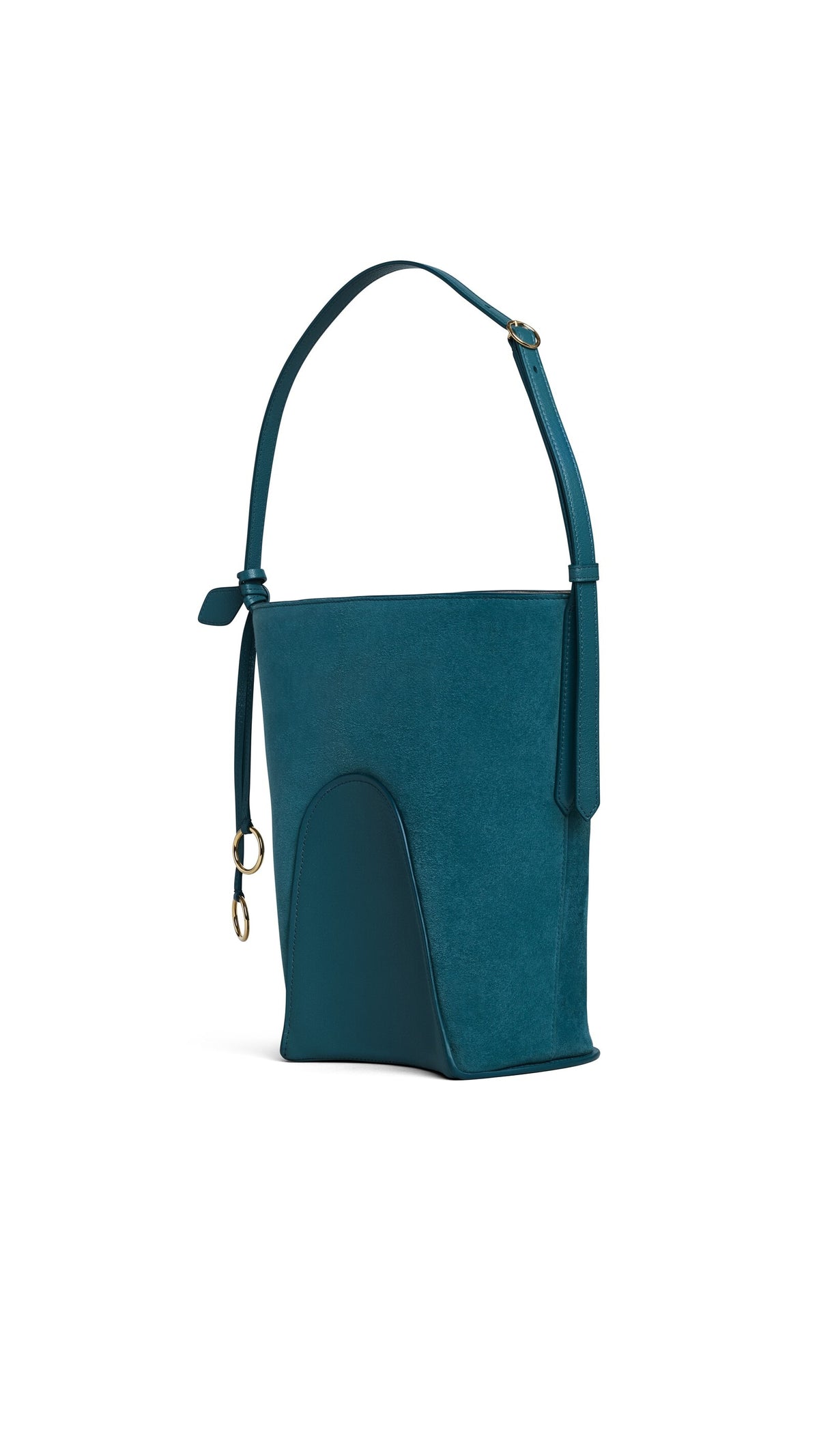 Alaïa Hip Small Bucket Bi-Material Bag In Leather