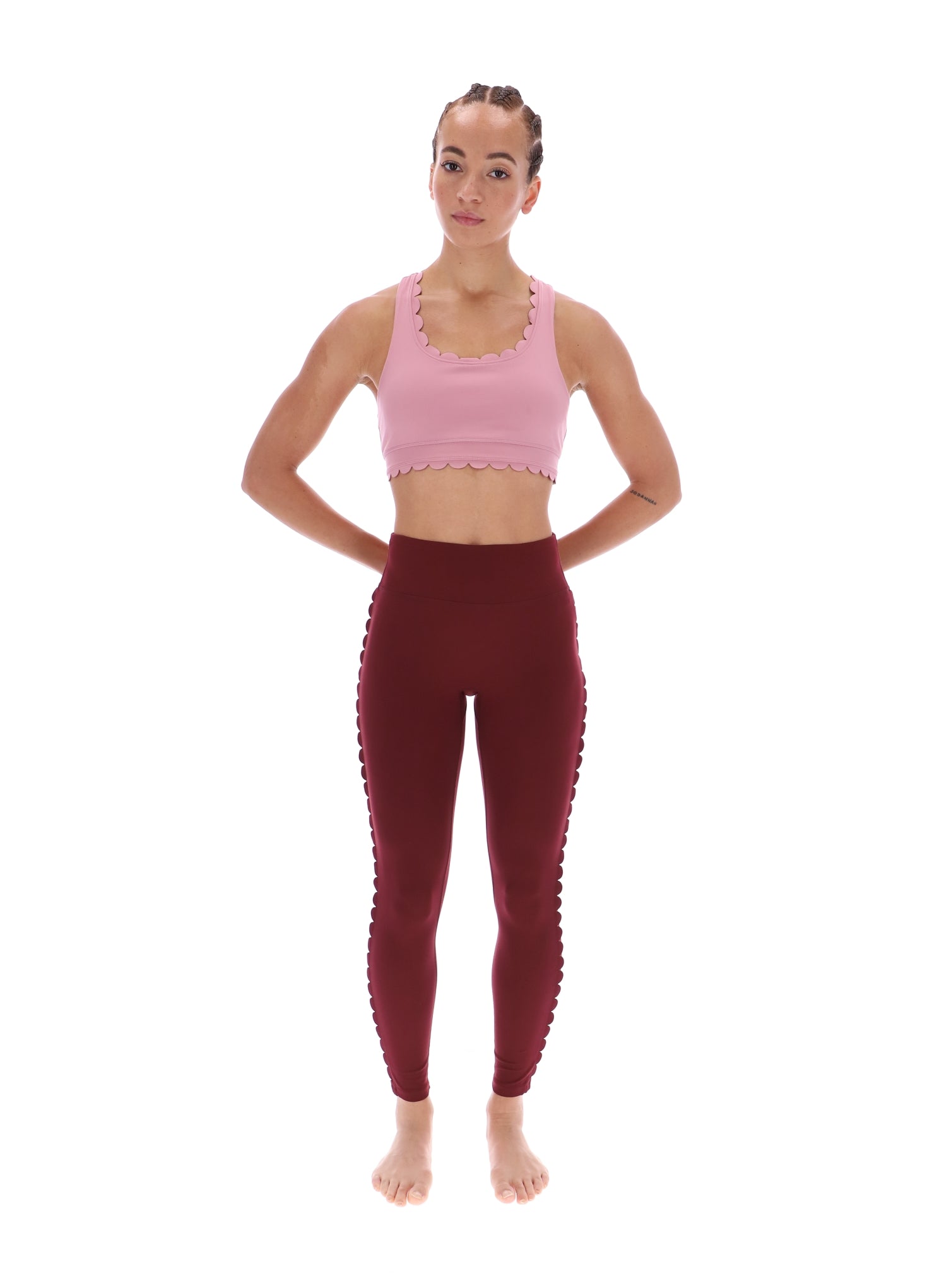 Ted Baker Sandra Scalloped Edge Racerback Yoga Bra Women's