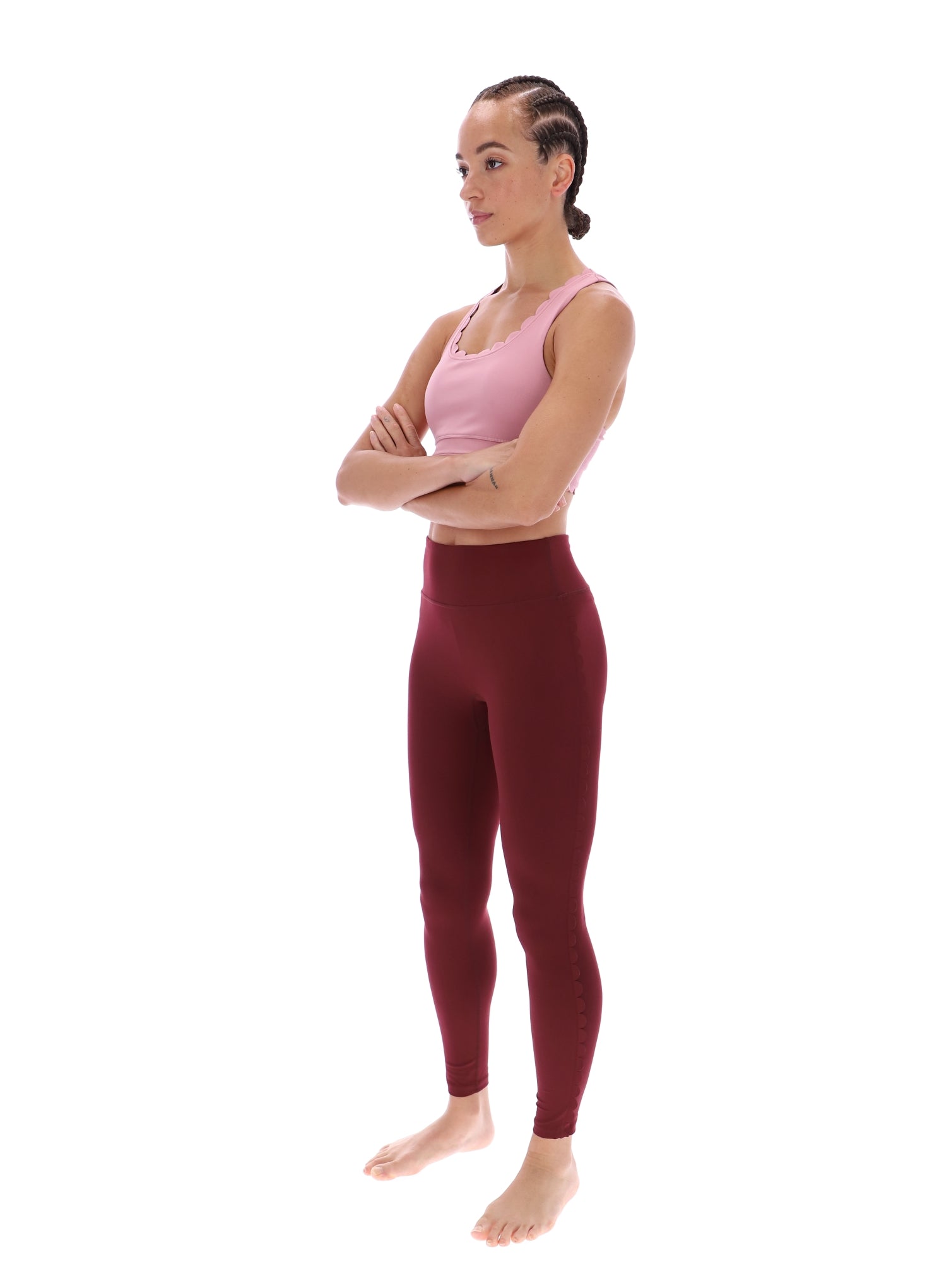 Ted Baker Sandra Scalloped Edge Racerback Yoga Bra Women's