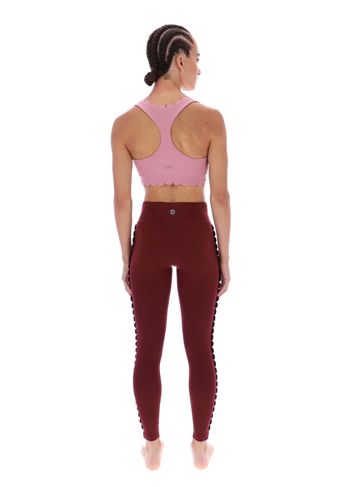 Ted Baker Sandra Scalloped Edge Racerback Yoga Bra Women's