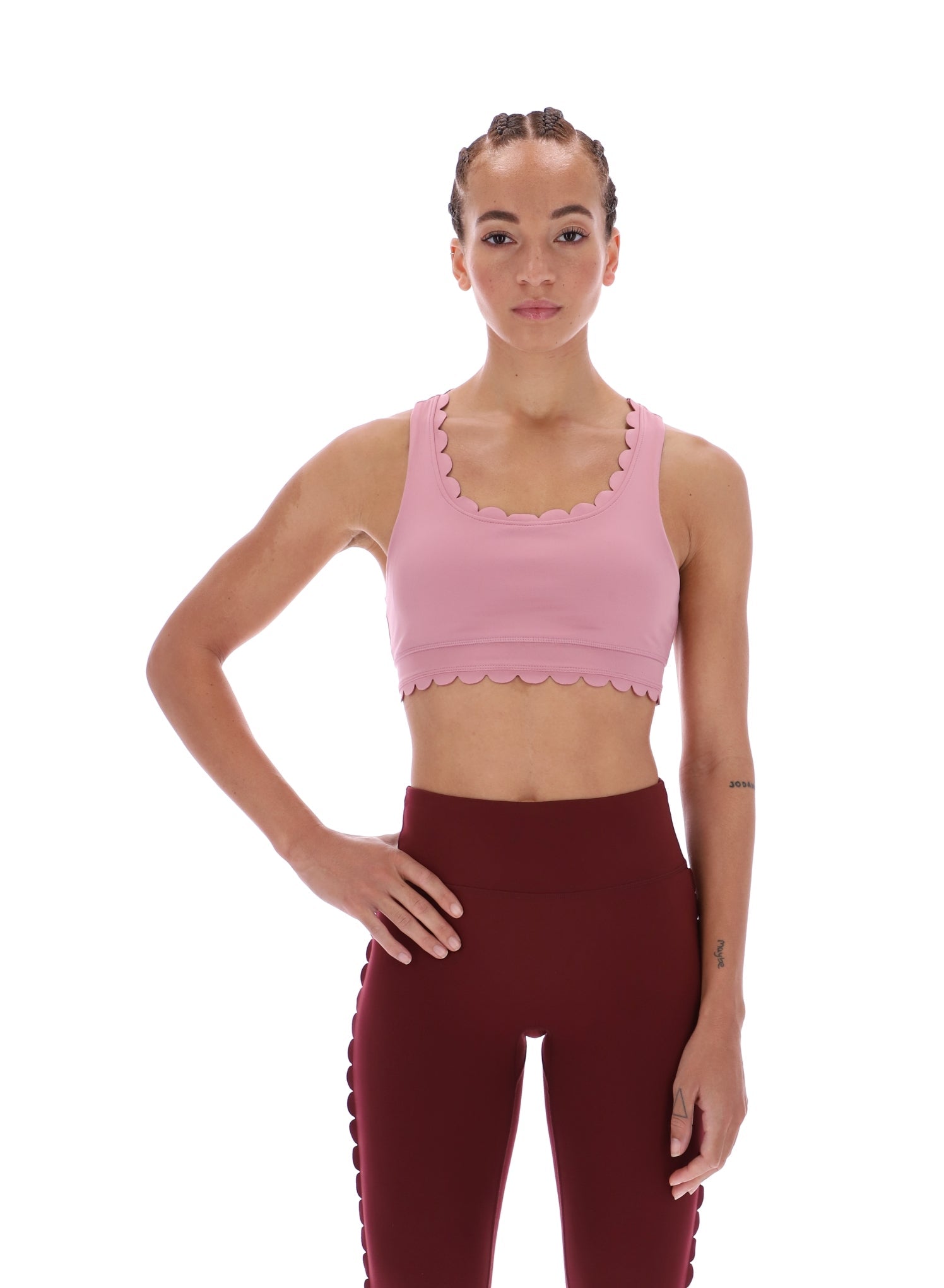 Ted Baker Sandra Scalloped Edge Racerback Yoga Bra Women's