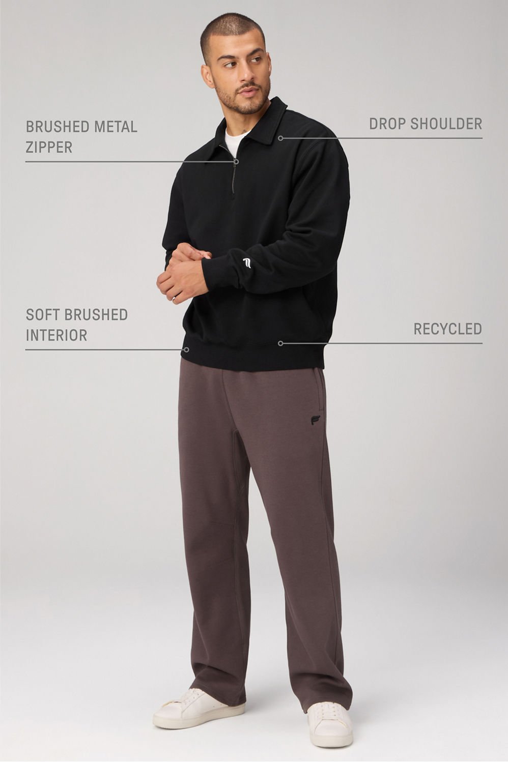 Fabletics The Go-To Quarter Zip Polo