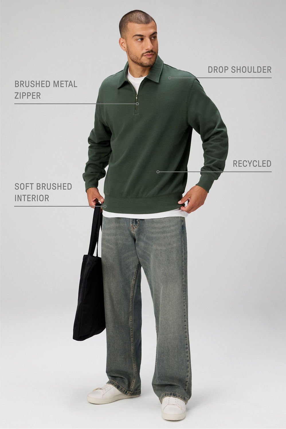 Fabletics The Go-To Quarter Zip Polo