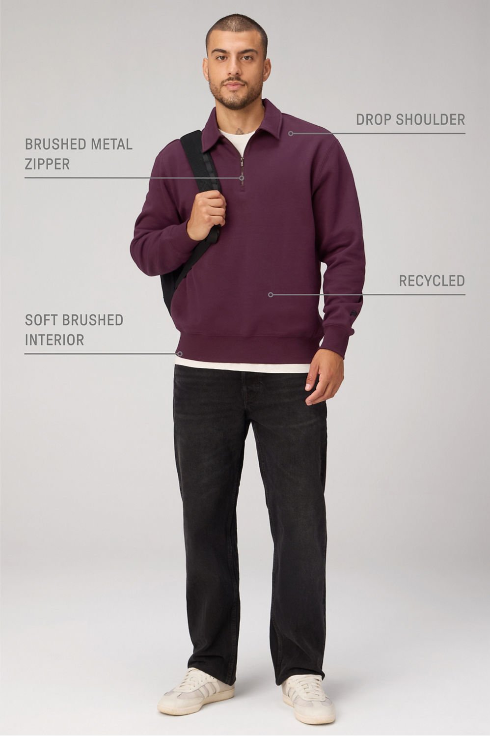 Fabletics The Go-To Quarter Zip Polo
