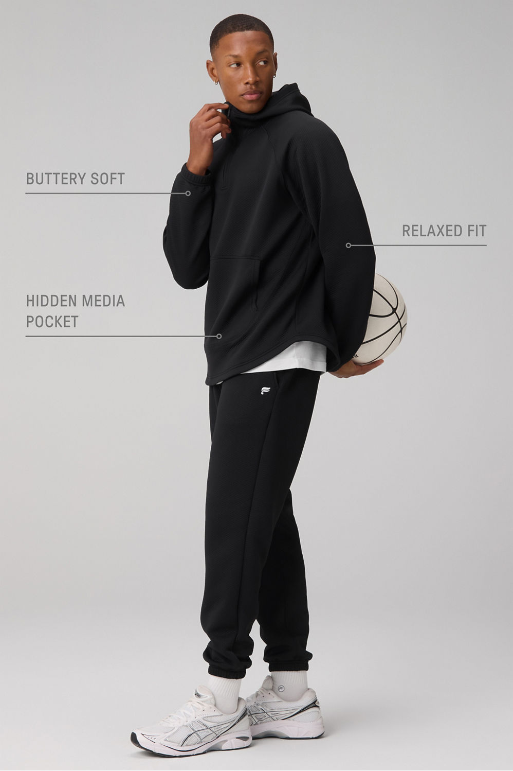 Fabletics The GridTech Quarter Zip Hoodie