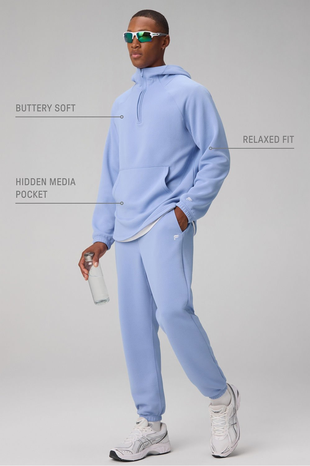 Fabletics The GridTech Quarter Zip Hoodie