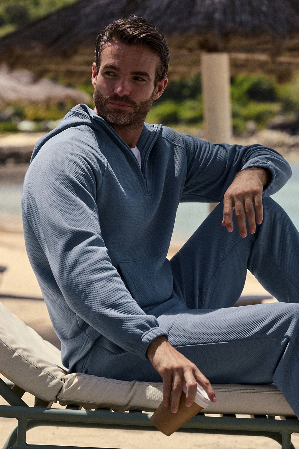 Fabletics The GridTech Quarter Zip Hoodie