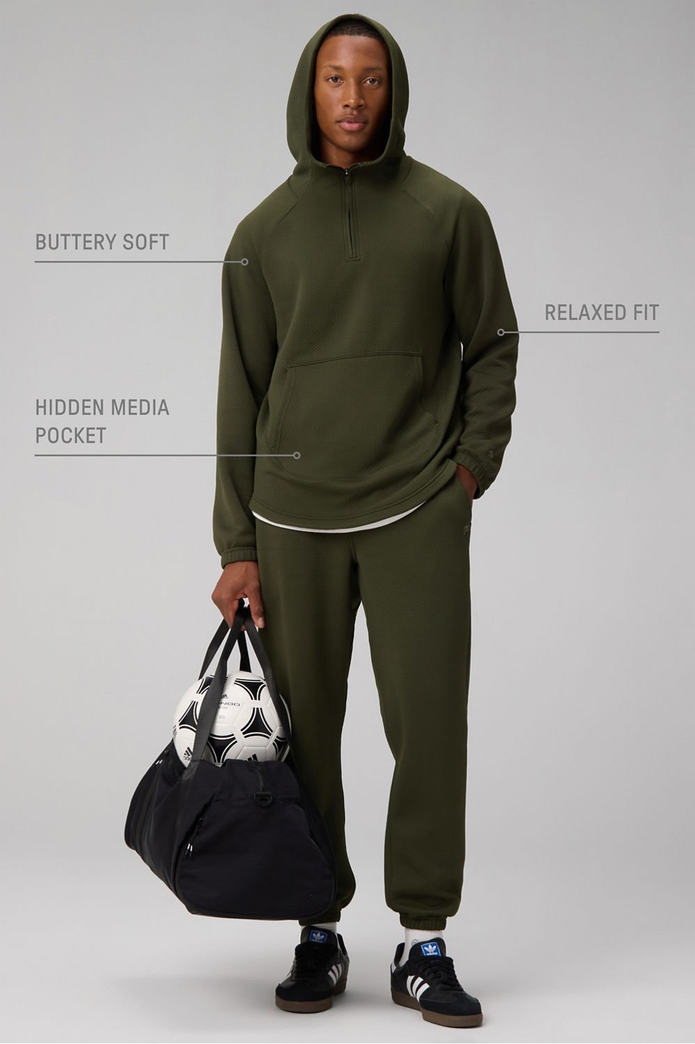Fabletics The GridTech Quarter Zip Hoodie
