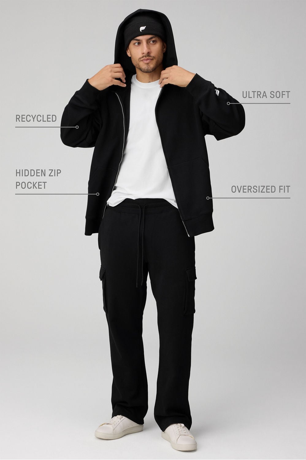 Fabletics The Go-To Full Zip Hoodie (Oversized)