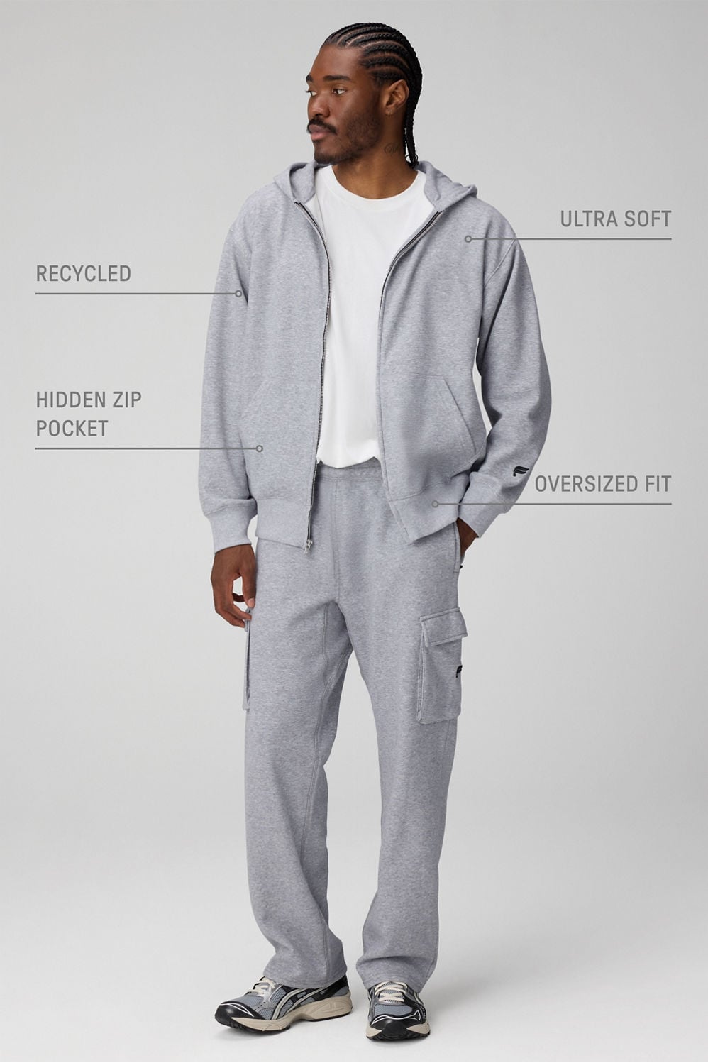 Fabletics The Go-To Full Zip Hoodie (Oversized)