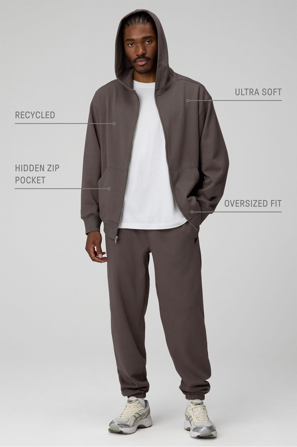 Fabletics The Go-To Full Zip Hoodie (Oversized)