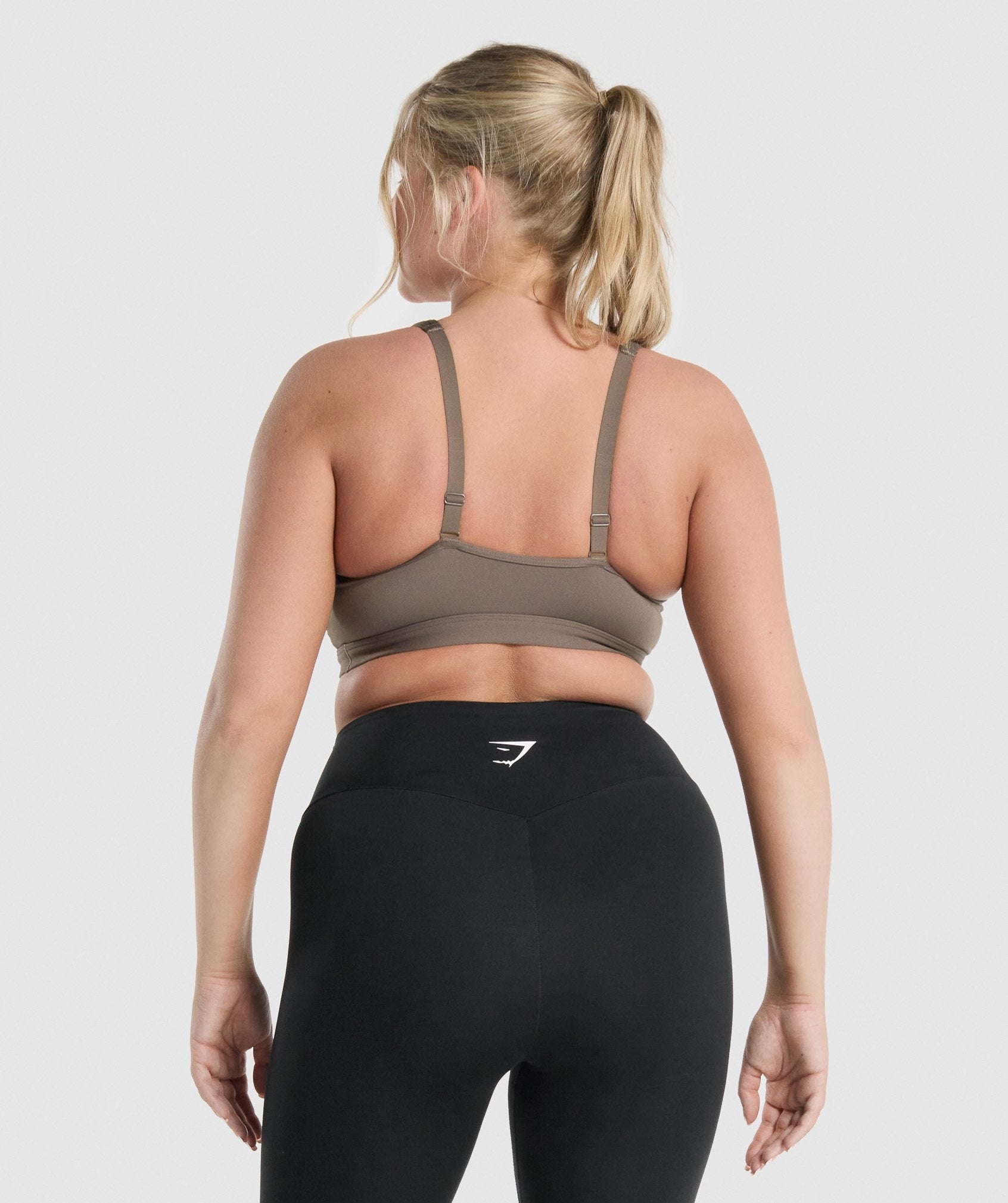 Women's Gymshark Scoop Neck Sports Bra Brown