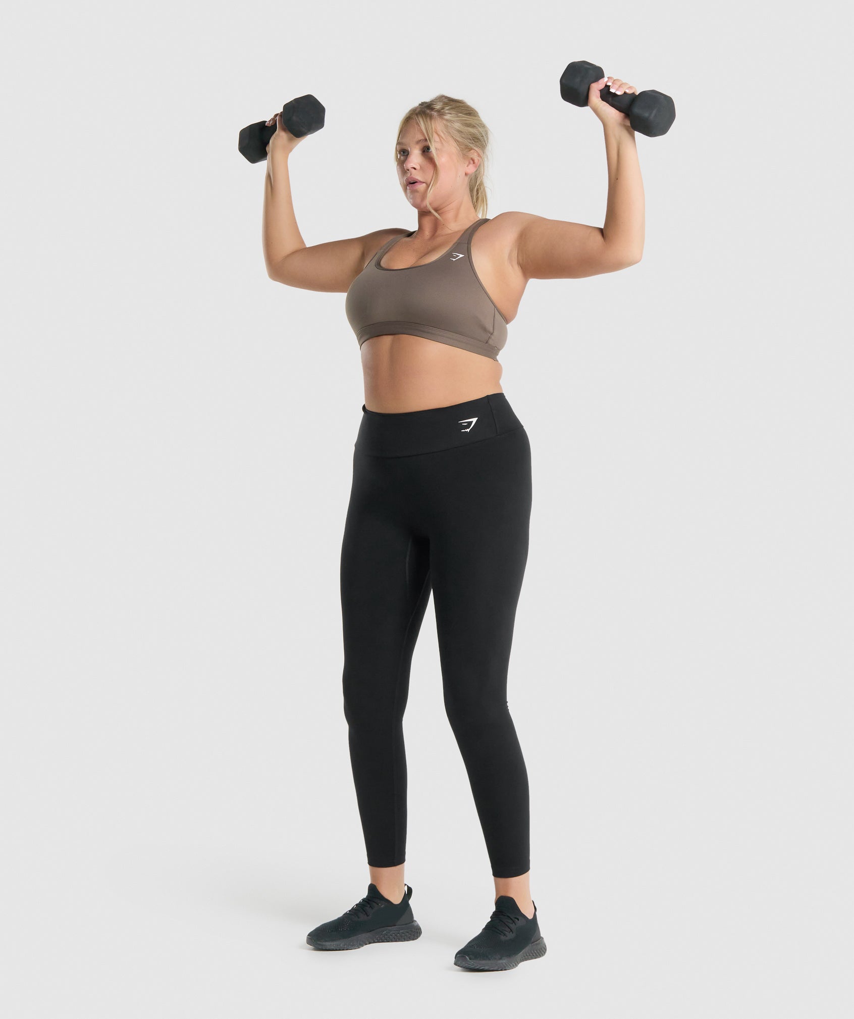 Women's Gymshark Scoop Neck Sports Bra Brown