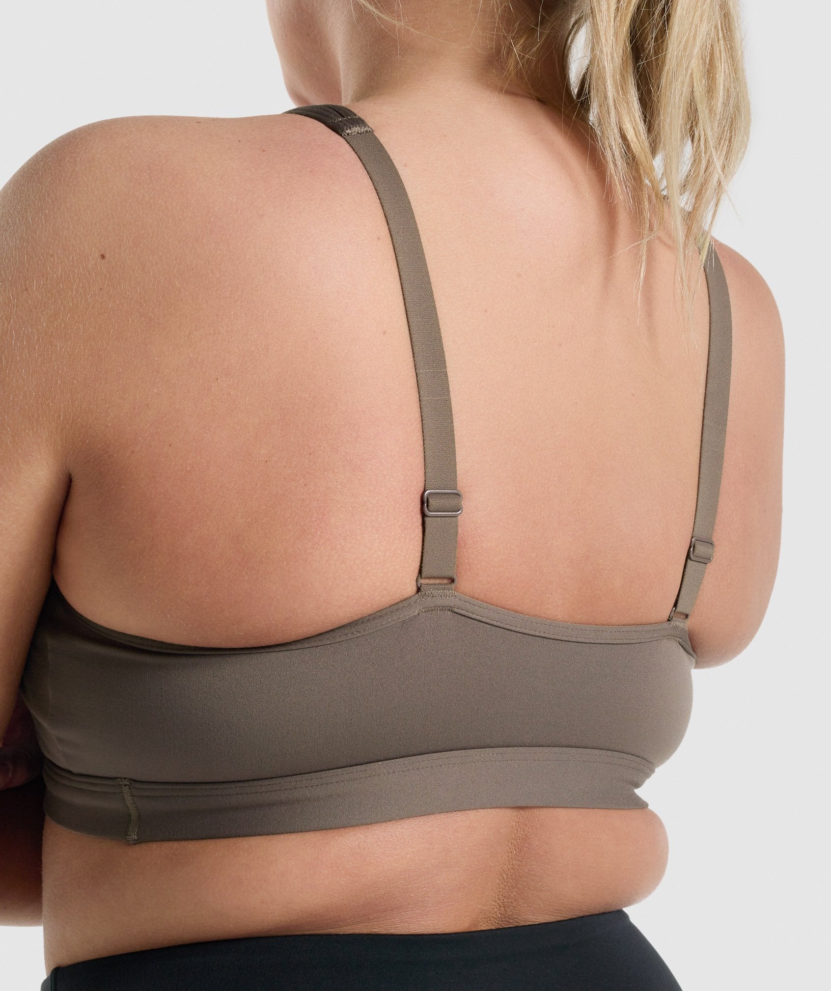 Women's Gymshark Scoop Neck Sports Bra Brown