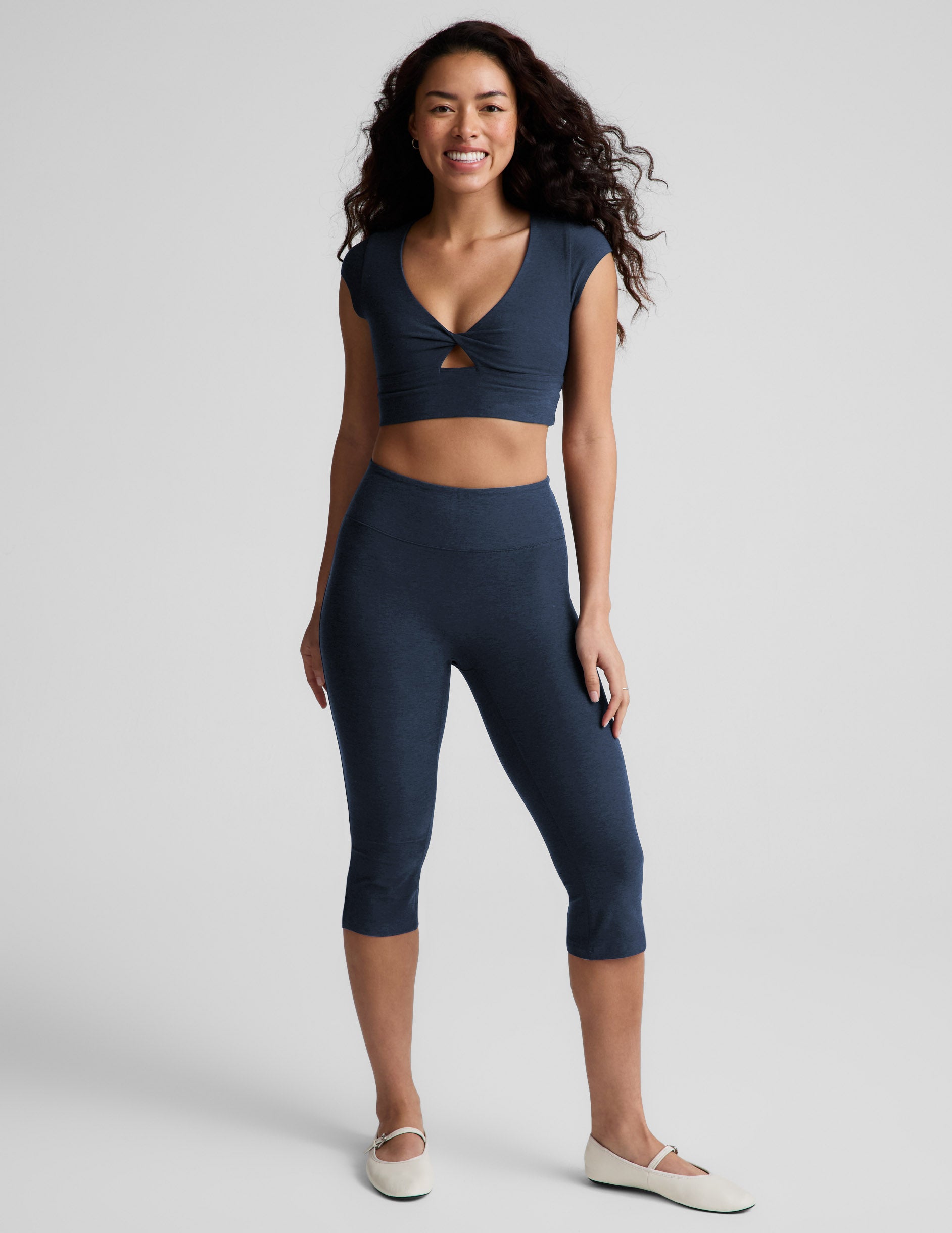 Beyond Yoga Spacedye MidRise Slit Pedal Pusher Legging Women's