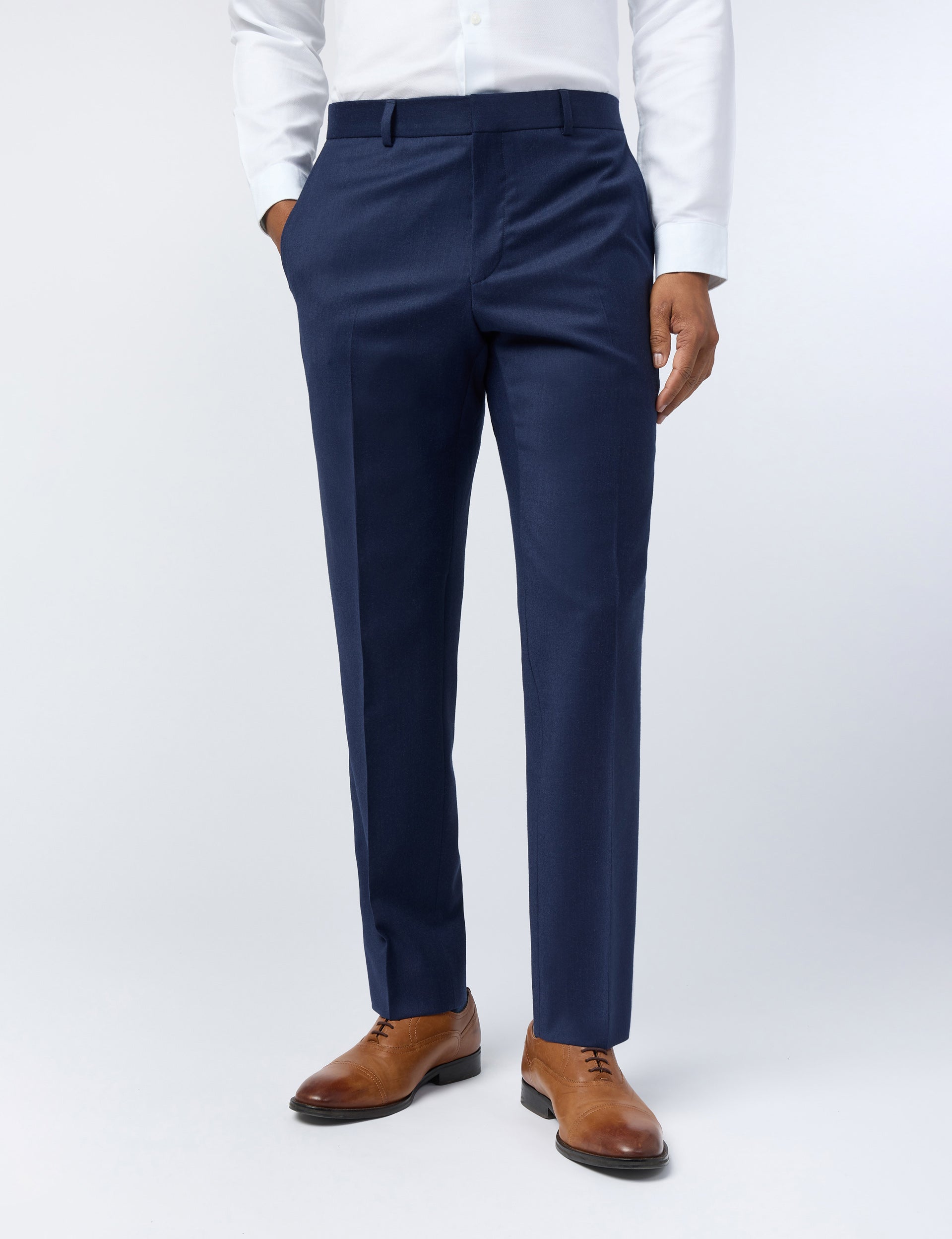 Ted Baker Keatst Flannel Wool Rich Slim Suit Trousers