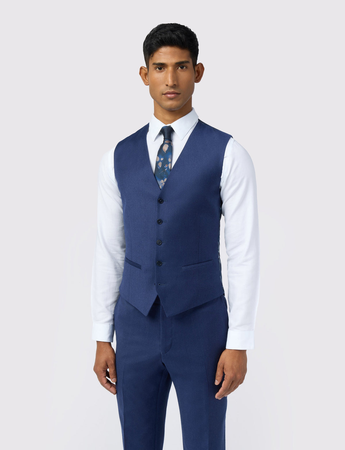 Ted Baker Keatsw Flannel Wool Rich Slim Suit Waistcoat