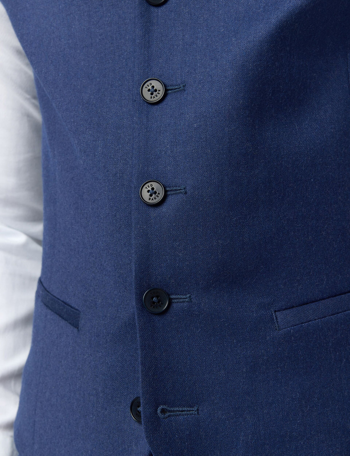 Ted Baker Keatsw Flannel Wool Rich Slim Suit Waistcoat