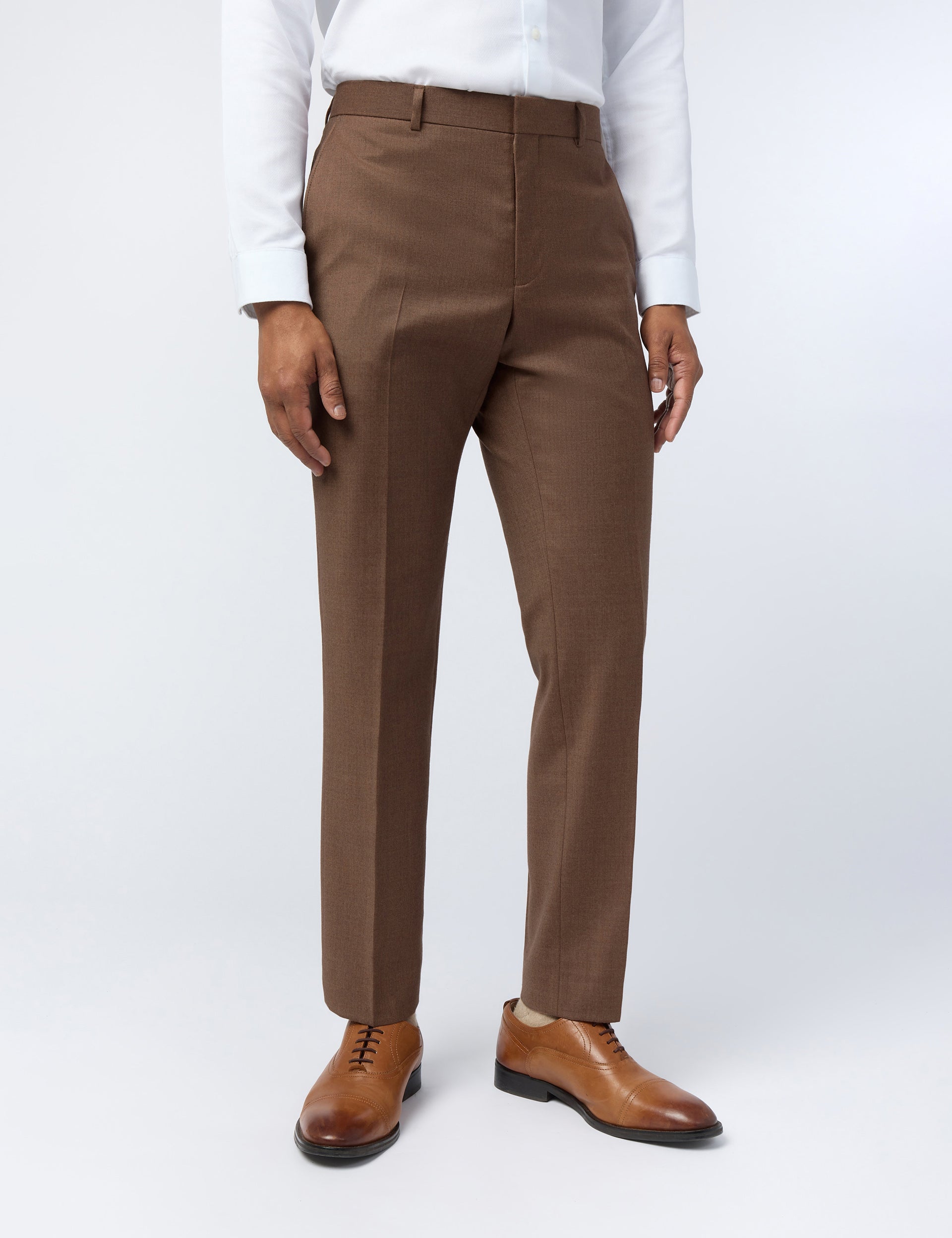 Ted Baker Eliott Flannel Wool Rich Slim Suit Trousers