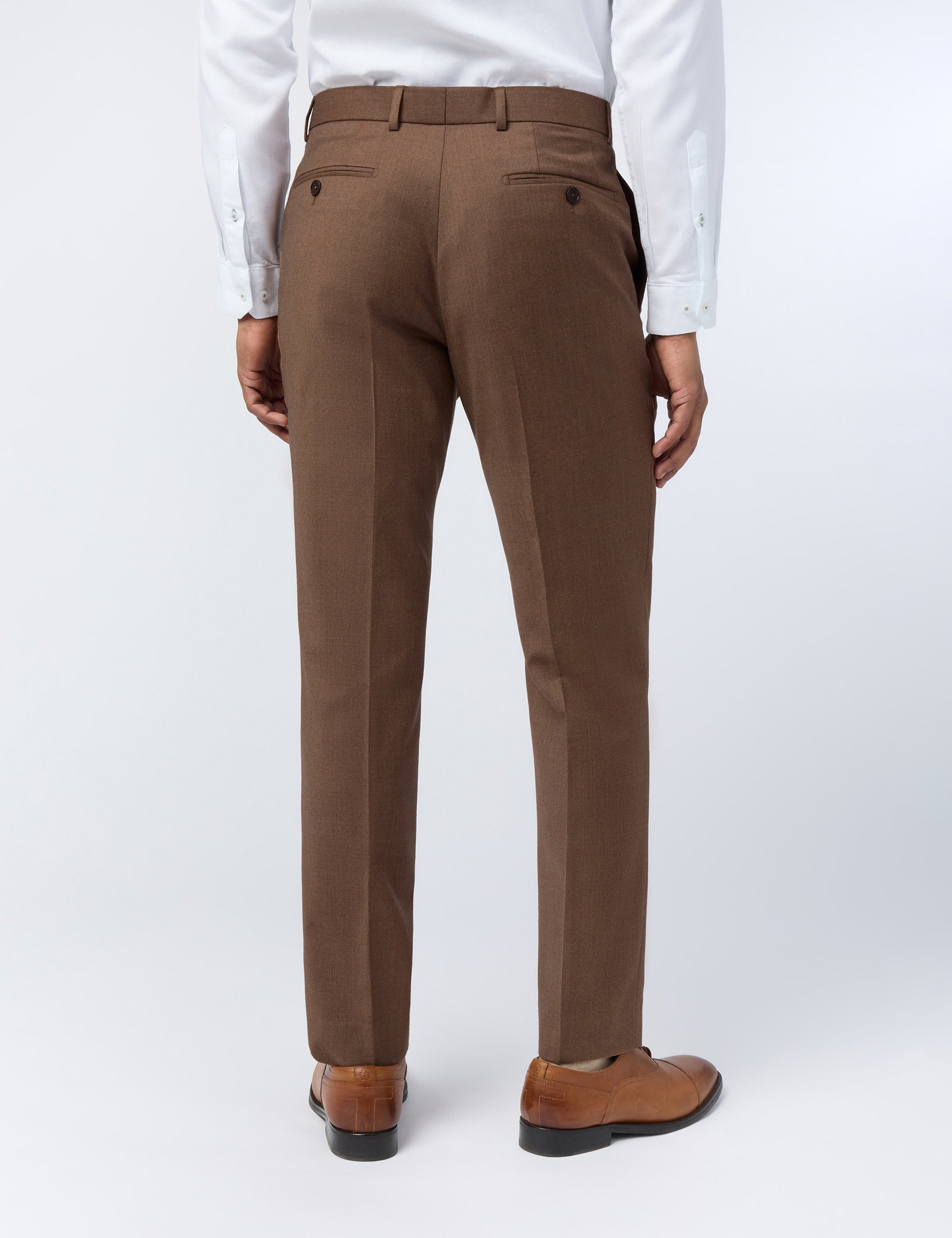 Ted Baker Eliott Flannel Wool Rich Slim Suit Trousers