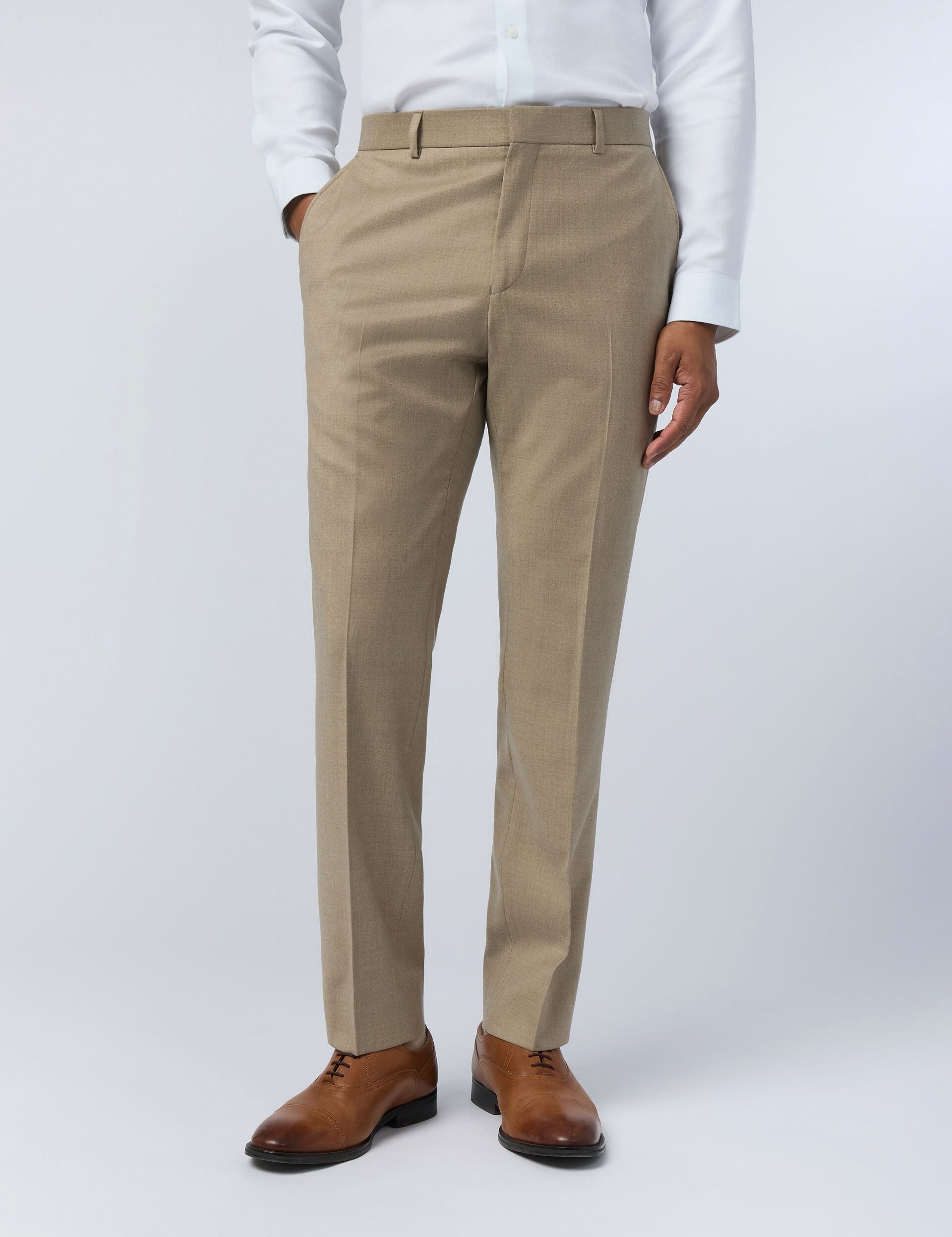 Ted Baker Larkint Flannel Wool Rich Slim Suit Trousers