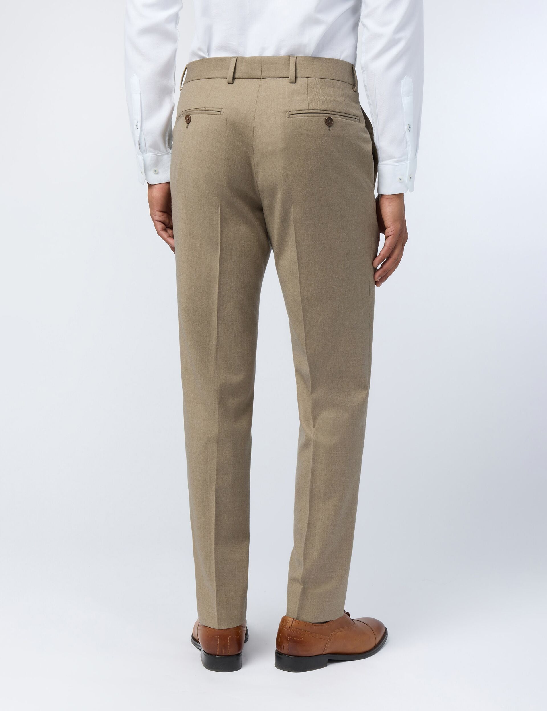 Ted Baker Larkint Flannel Wool Rich Slim Suit Trousers