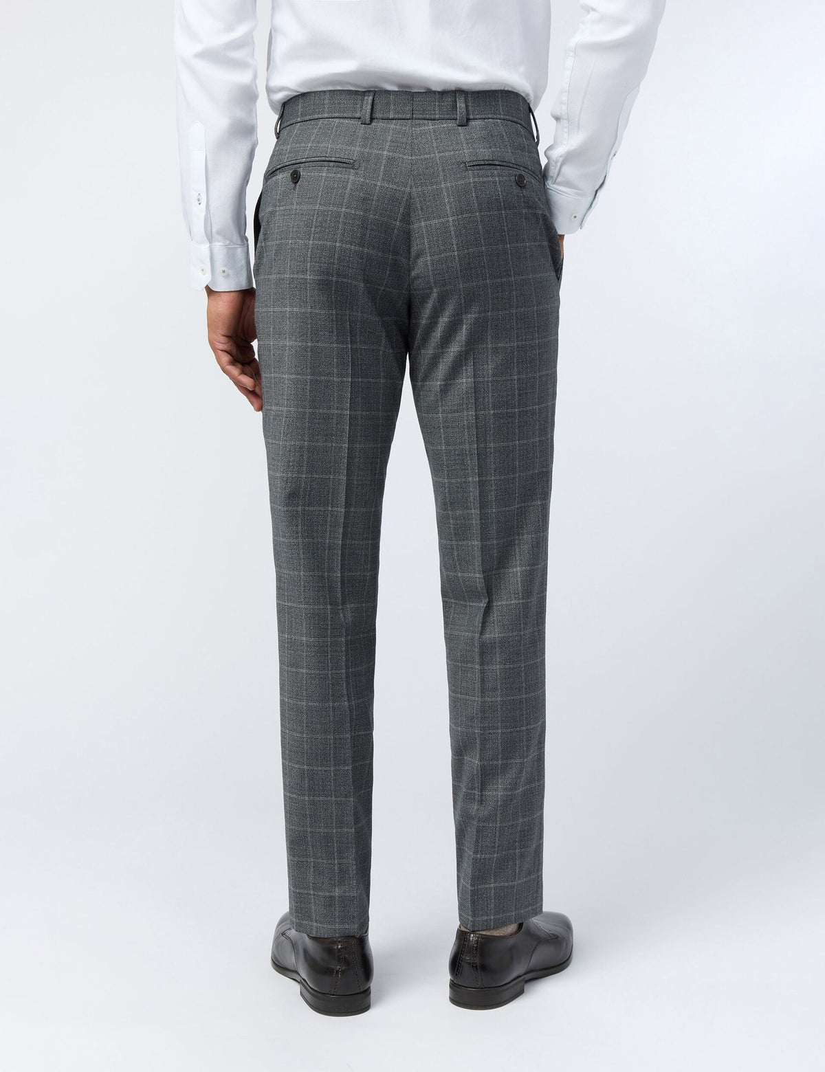 Ted Baker Hilsont Textured Check Performance Slim Suit Trousers