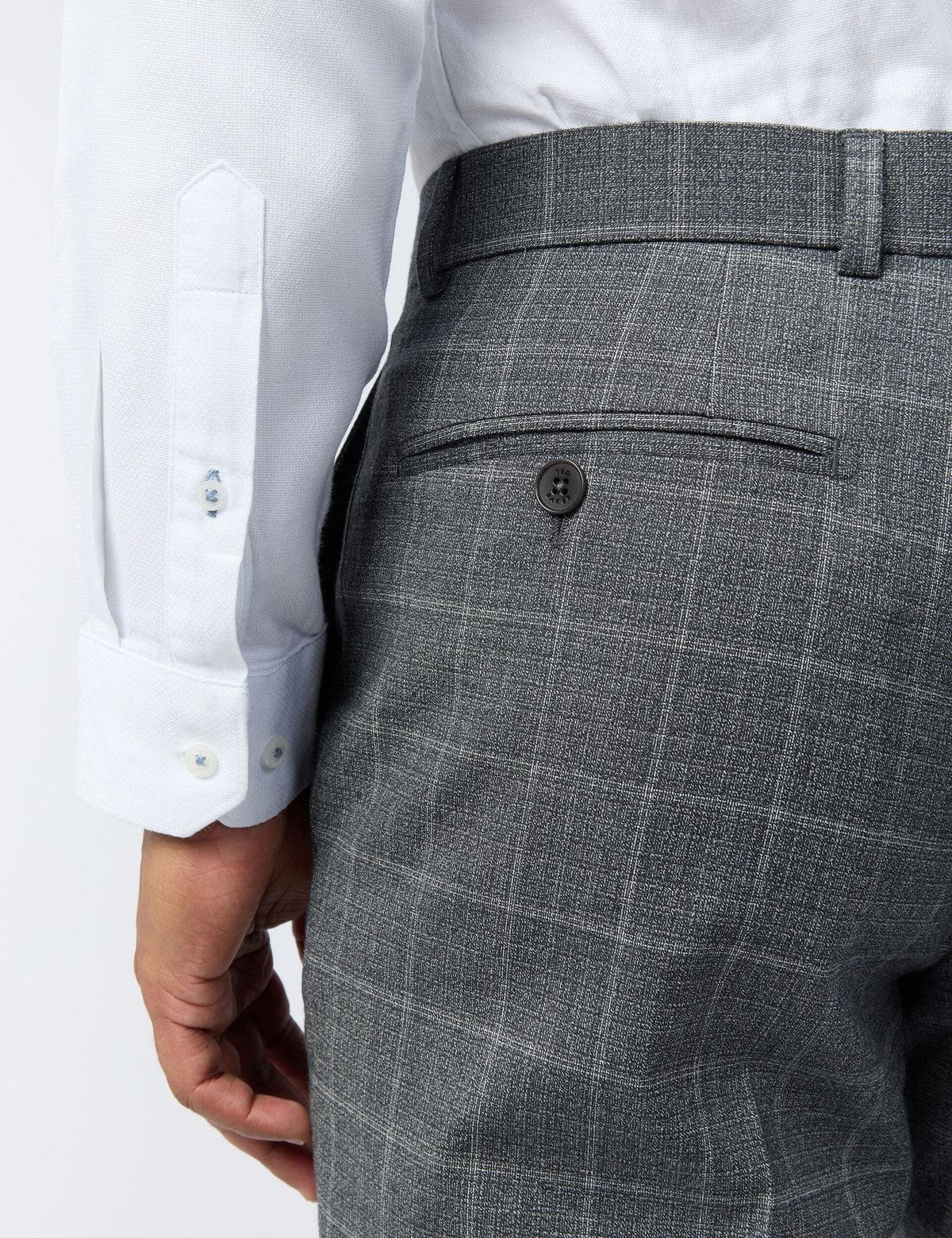 Ted Baker Hilsont Textured Check Performance Slim Suit Trousers