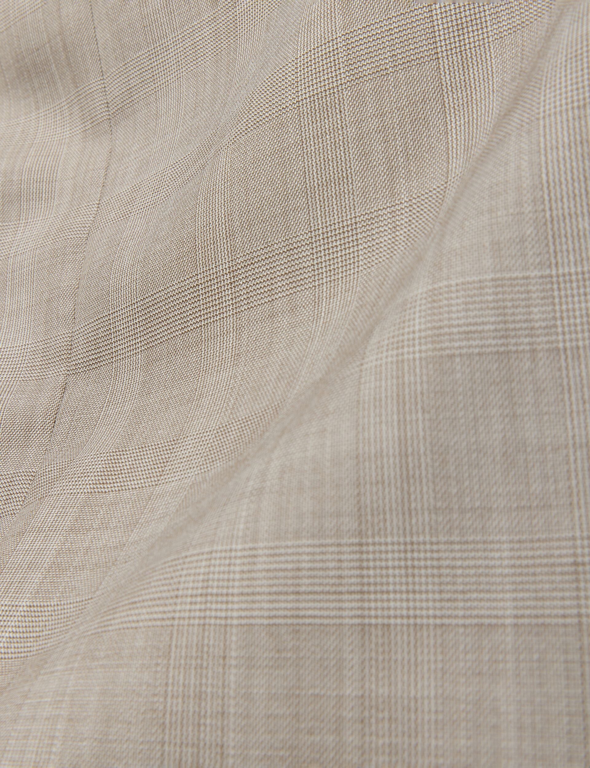 Ted Baker Donnej Taupe Check Performance Slim Suit Jacket