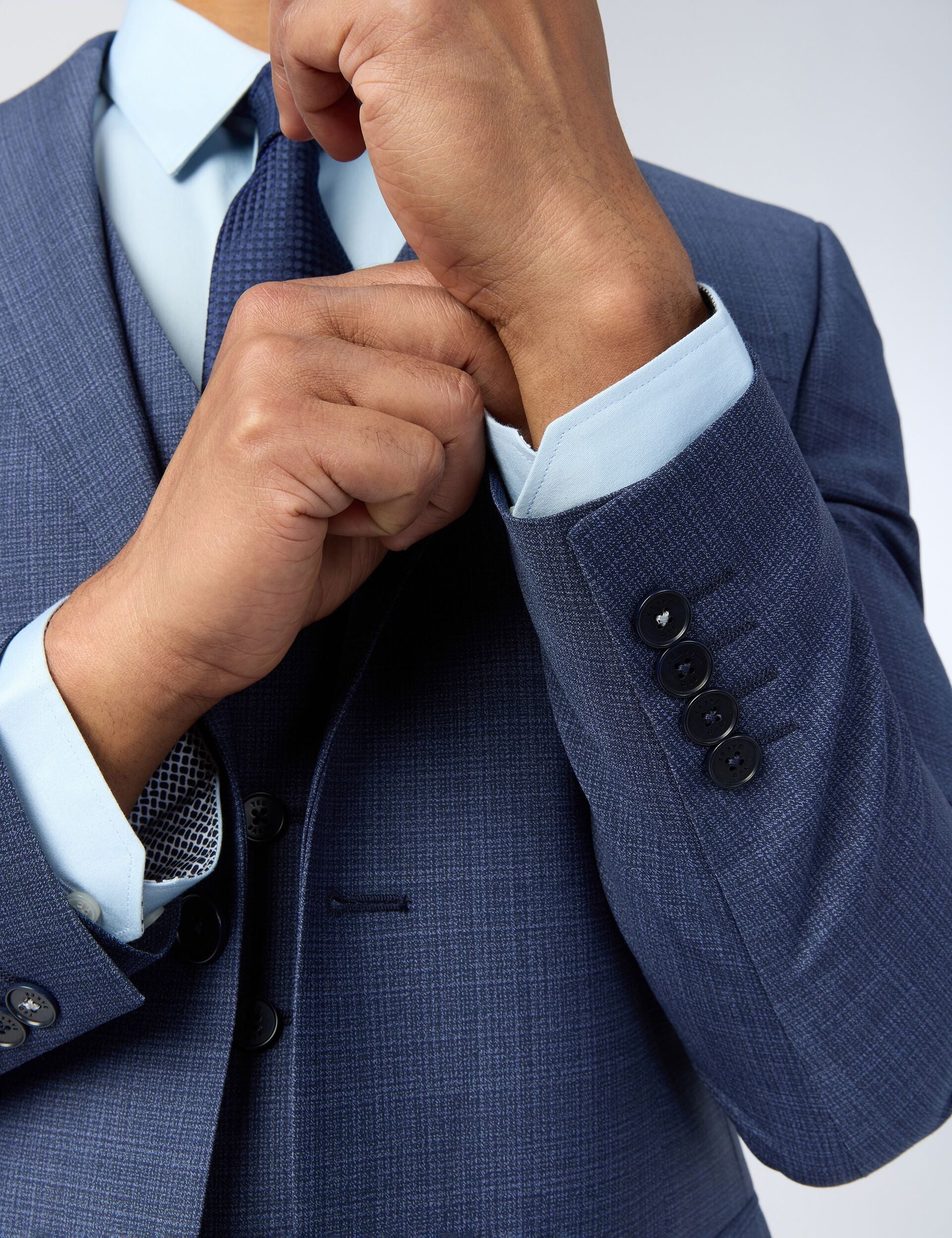Ted Baker Foylej Micro Check Performance Slim Suit Jacket