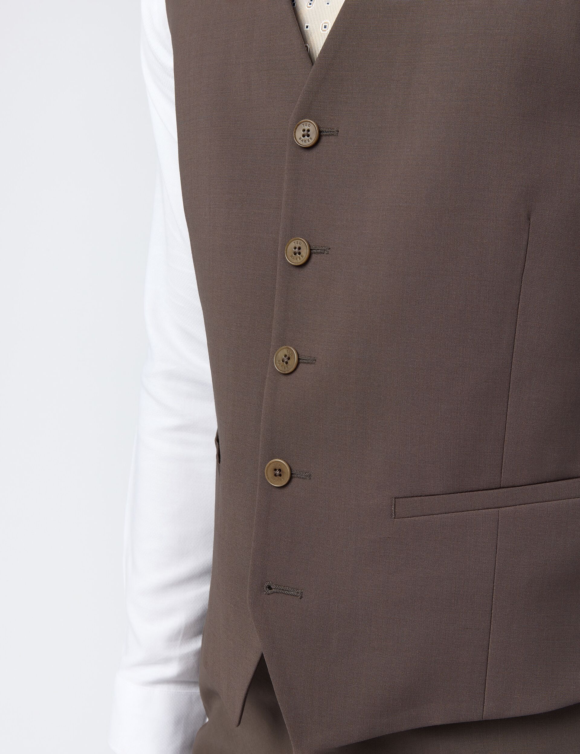 Ted Baker Freethw Tonic Wool Rich Slim Suit Waistcoat