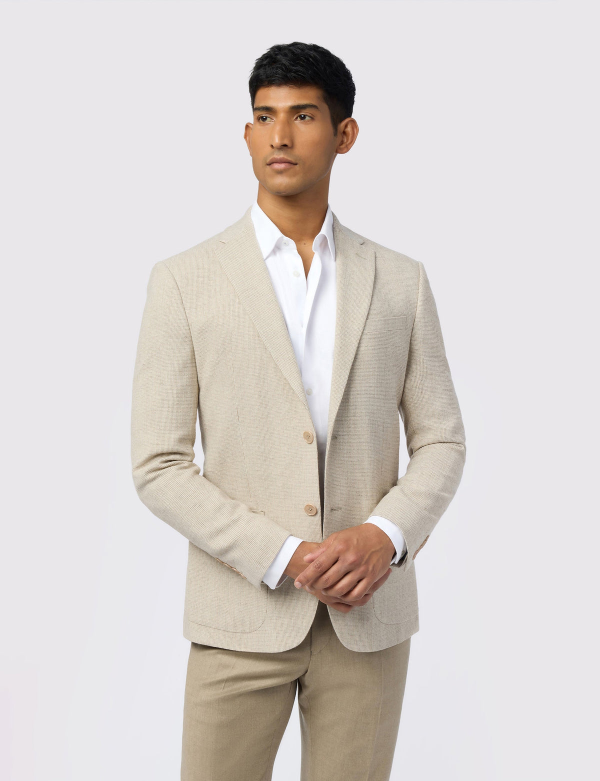 Ted Baker Monroj Micro Check Wool Rich Slim Fit Blazer