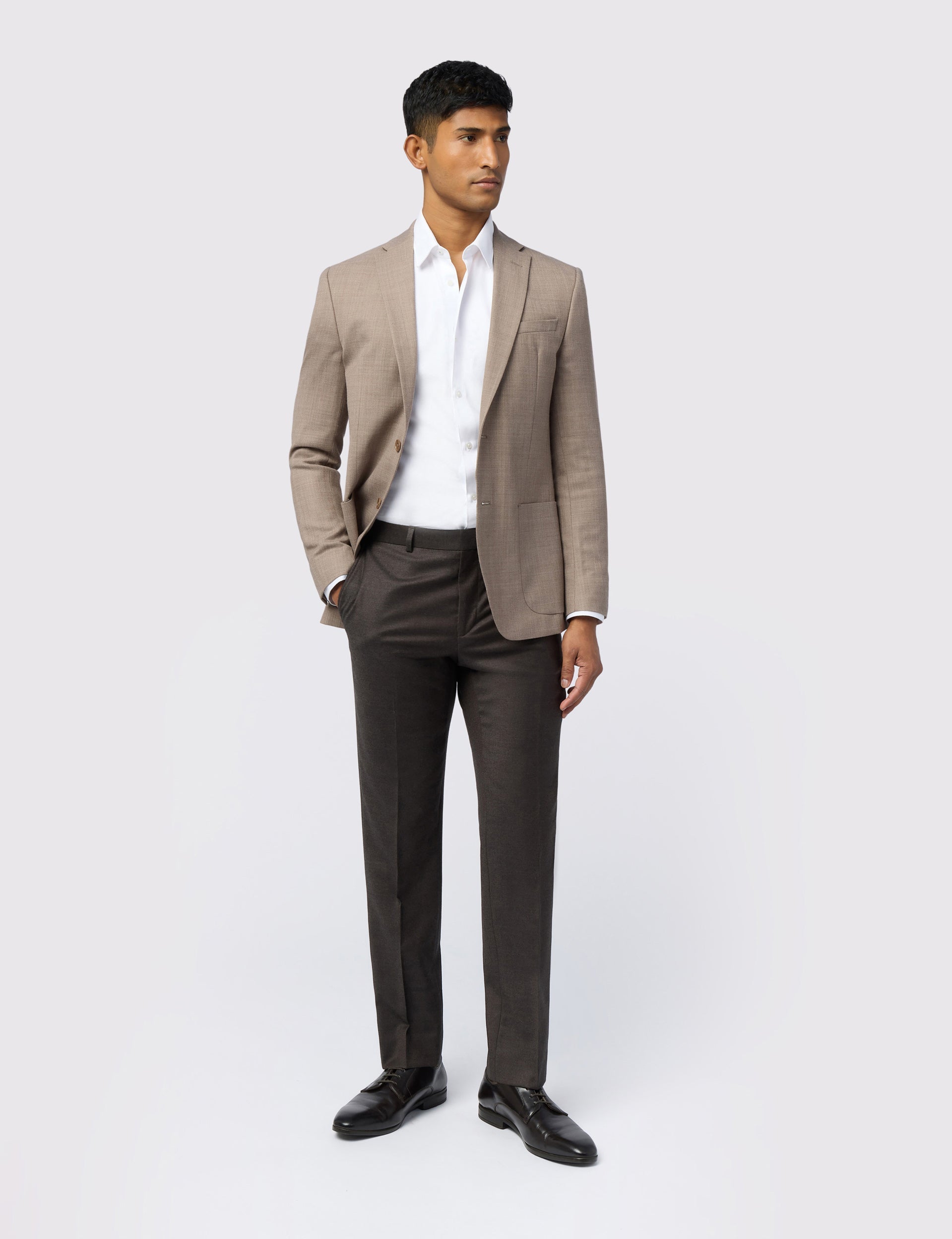 Ted Baker Oramj Textured Wool Rich Structured Blazer