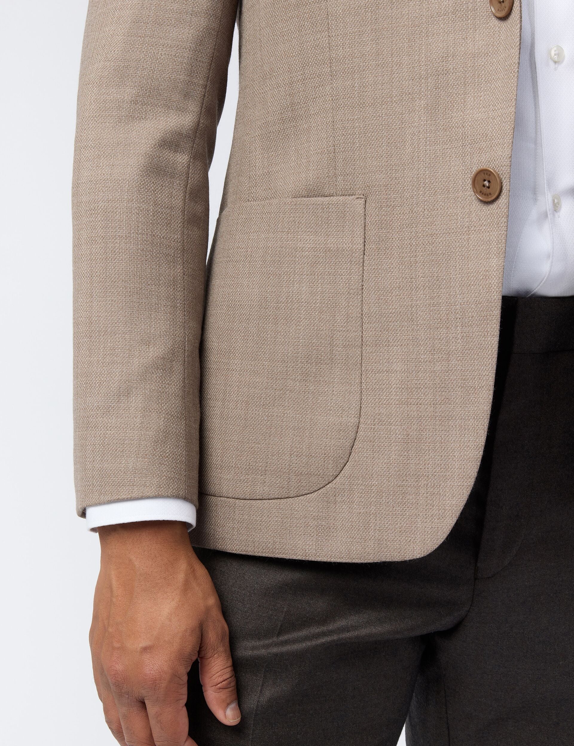 Ted Baker Oramj Textured Wool Rich Structured Blazer
