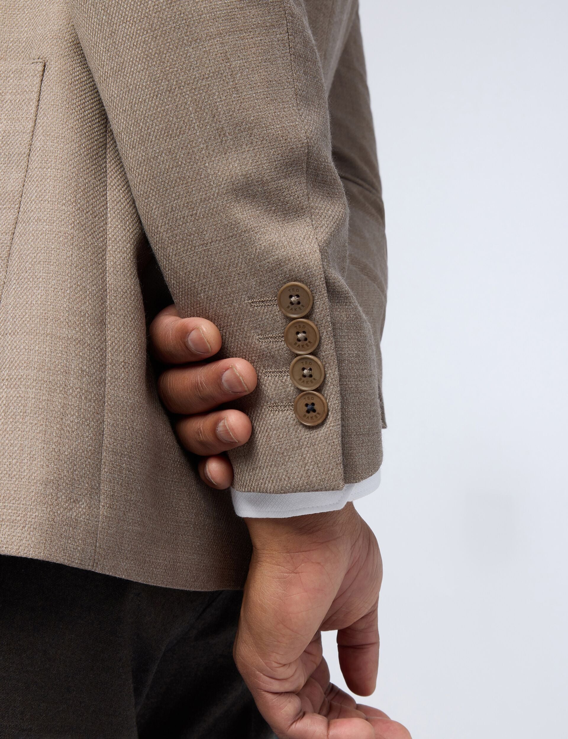 Ted Baker Oramj Textured Wool Rich Structured Blazer